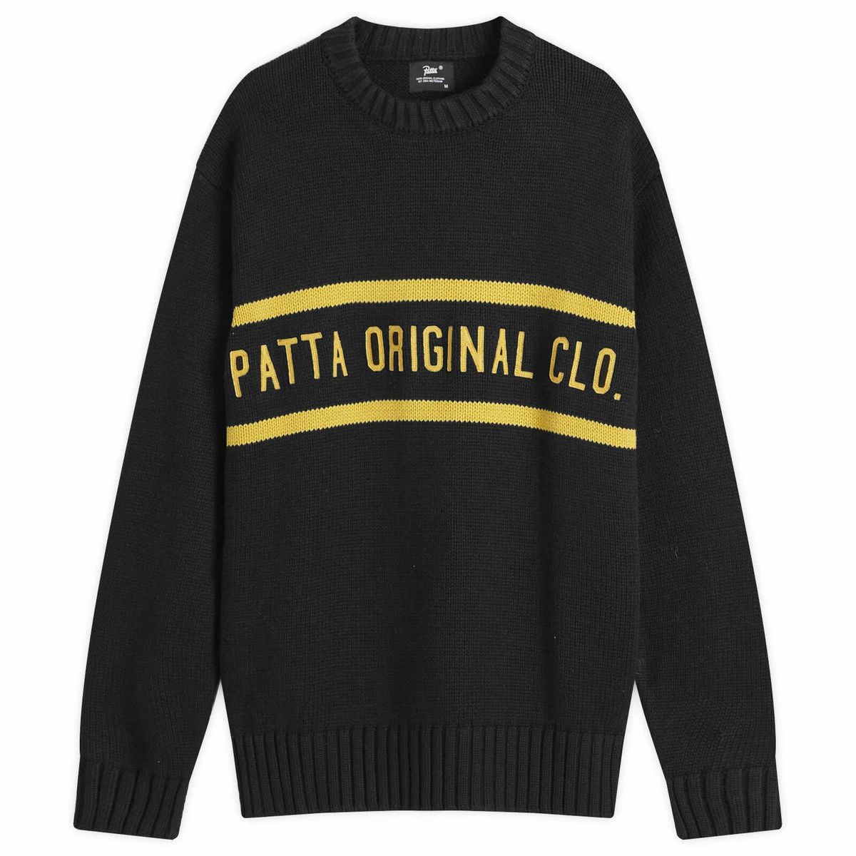 Patta o1mle0426 Patta Original Clothing Knitted Jumper in Black Size US L / EU 52-54 / 3 - 1 Thumbnail
