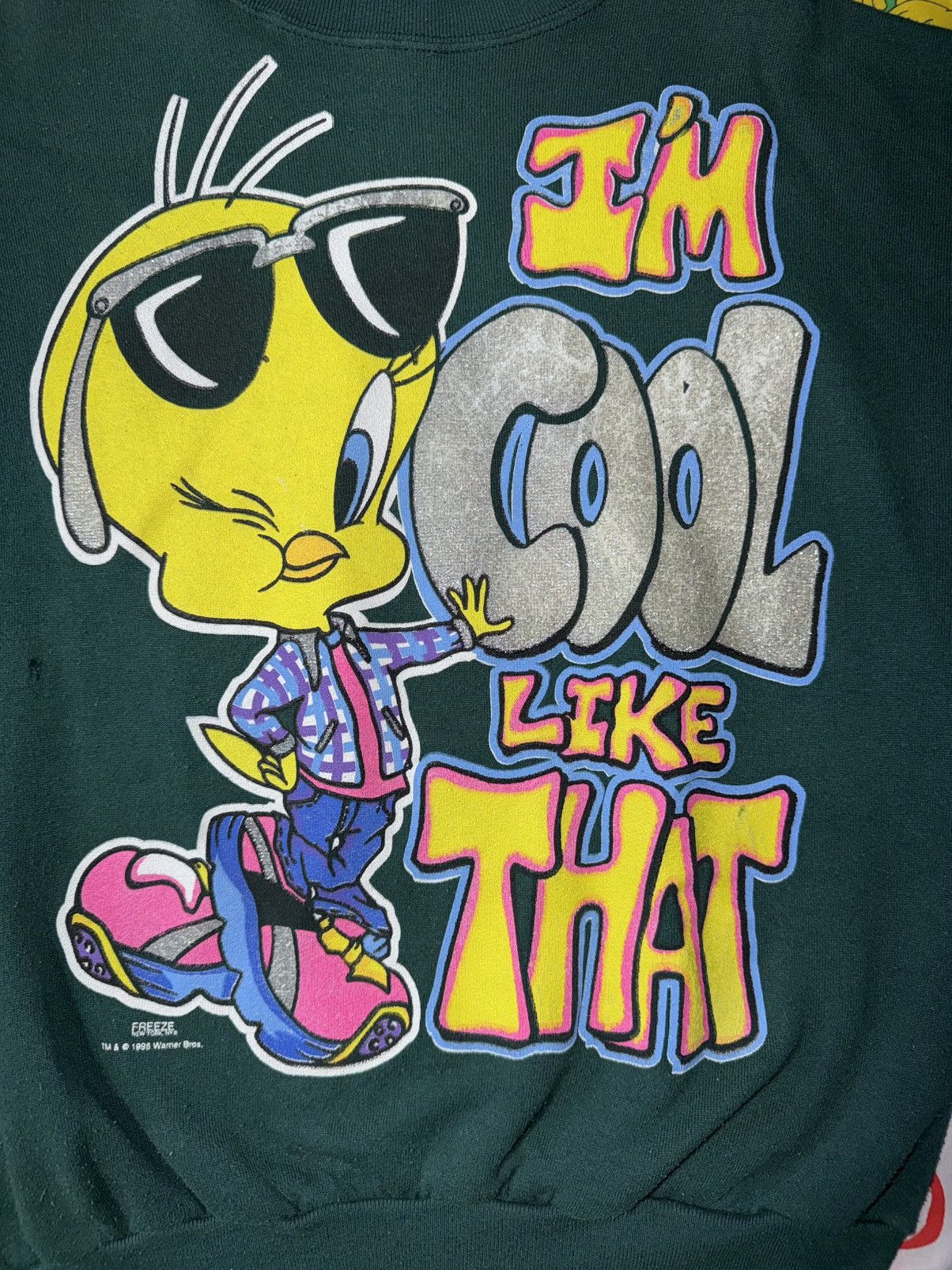 Other Vintage Looney Tunes Tweety I’m Cool Like That Sweatshirt Size US M / EU 48-50 / 2 - 2 Thumbnail