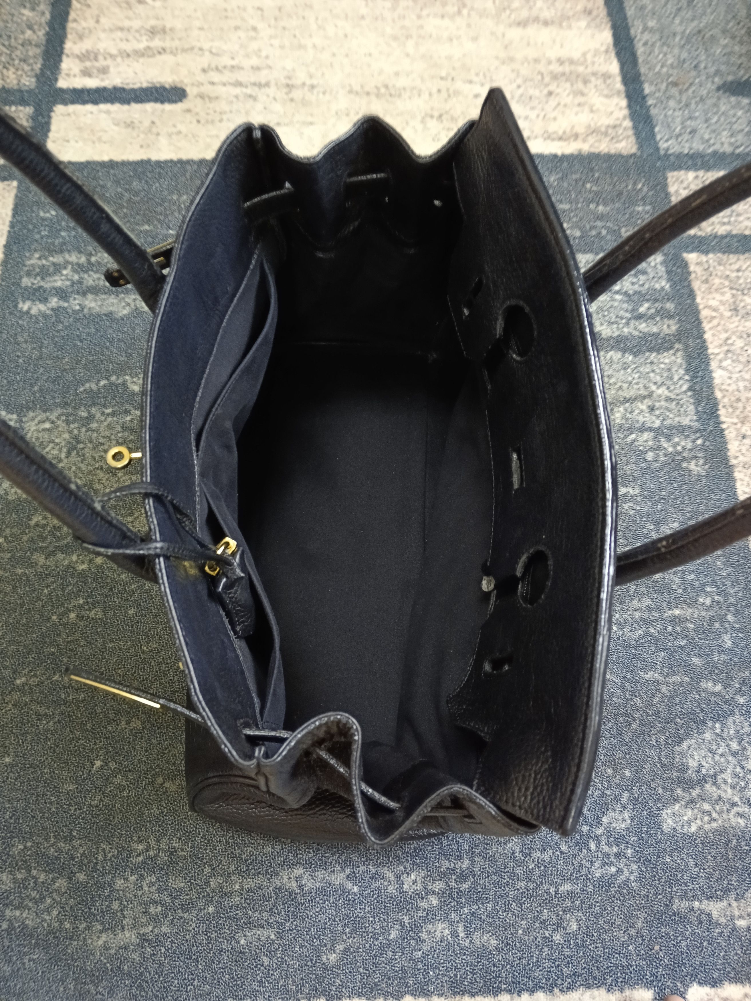 Leather HELLAS LEATHER BLACK BIRKIN Size ONE SIZE - 6 Thumbnail