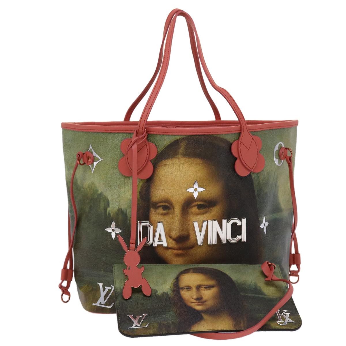 Louis Vuitton Neverfull Pink Leather Tote Bag (Pre-Owned) Size ONE SIZE - 1 Thumbnail