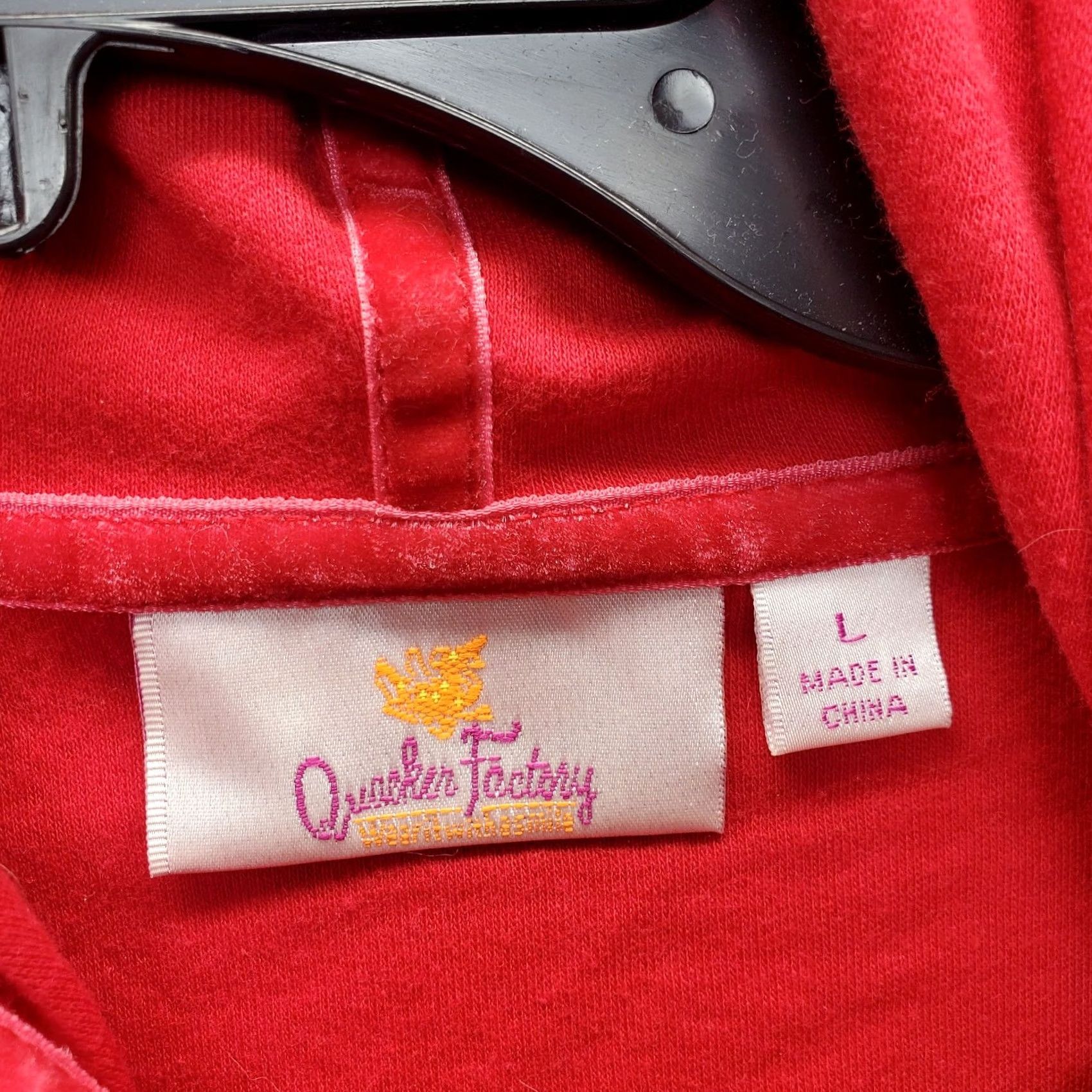 Quacker Factory Quacker Factory Full Zip Hoodie Women L Red Sequined Embellished Long Sleeve Size L / US 10 / IT 46 - 5 Thumbnail