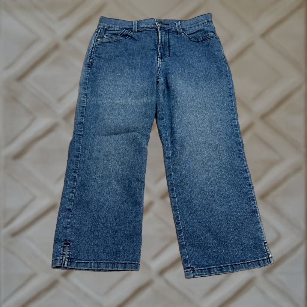 NYDJ NYDJ Crop Denim Jeans Womens 2 Blue Straight Leg Mid Rise Stretch Casual 27x20 Size 26" / US 2 / IT 38 - 1 Thumbnail
