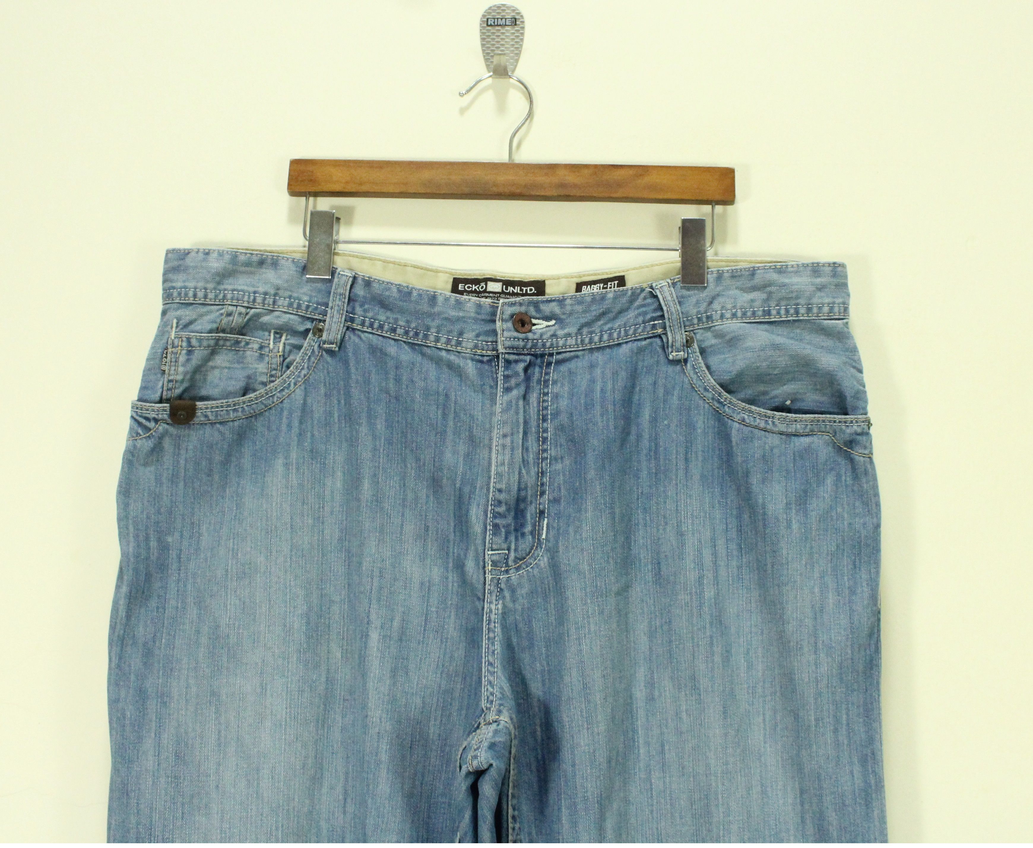Ecko Unltd. ECKO UNLTD Denim Baggy Fit Embroidered Logo JNCO STUSSY Size US 42 / EU 58 - 8 Thumbnail