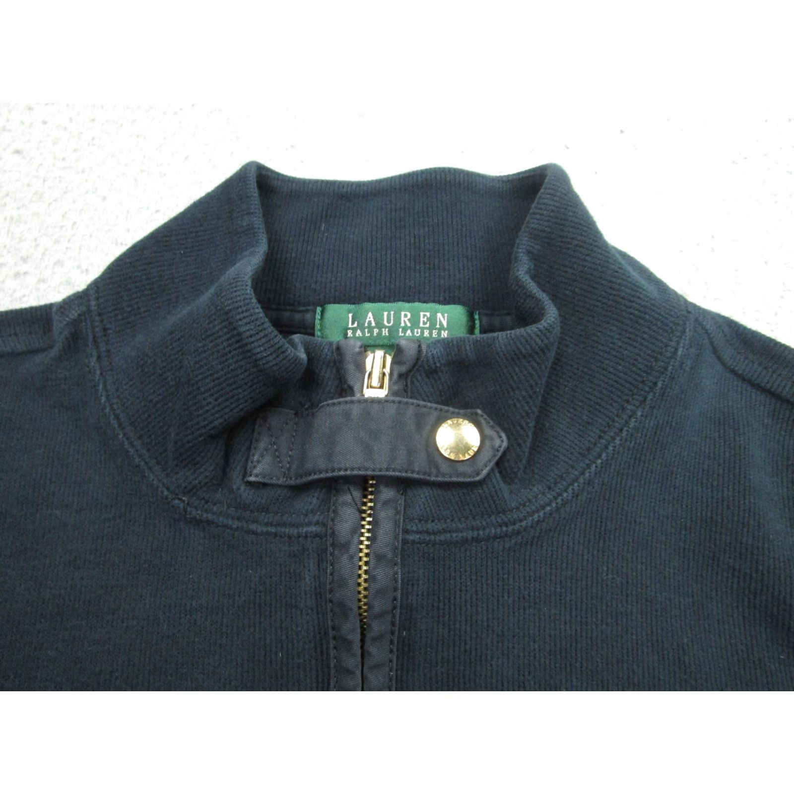 Ralph Lauren LAUREN RALPH LAUREN Military Jacket Womens Large Black Full Zip Mock Neck Made in USA Size L / US 10 / IT 46 - 5 Thumbnail