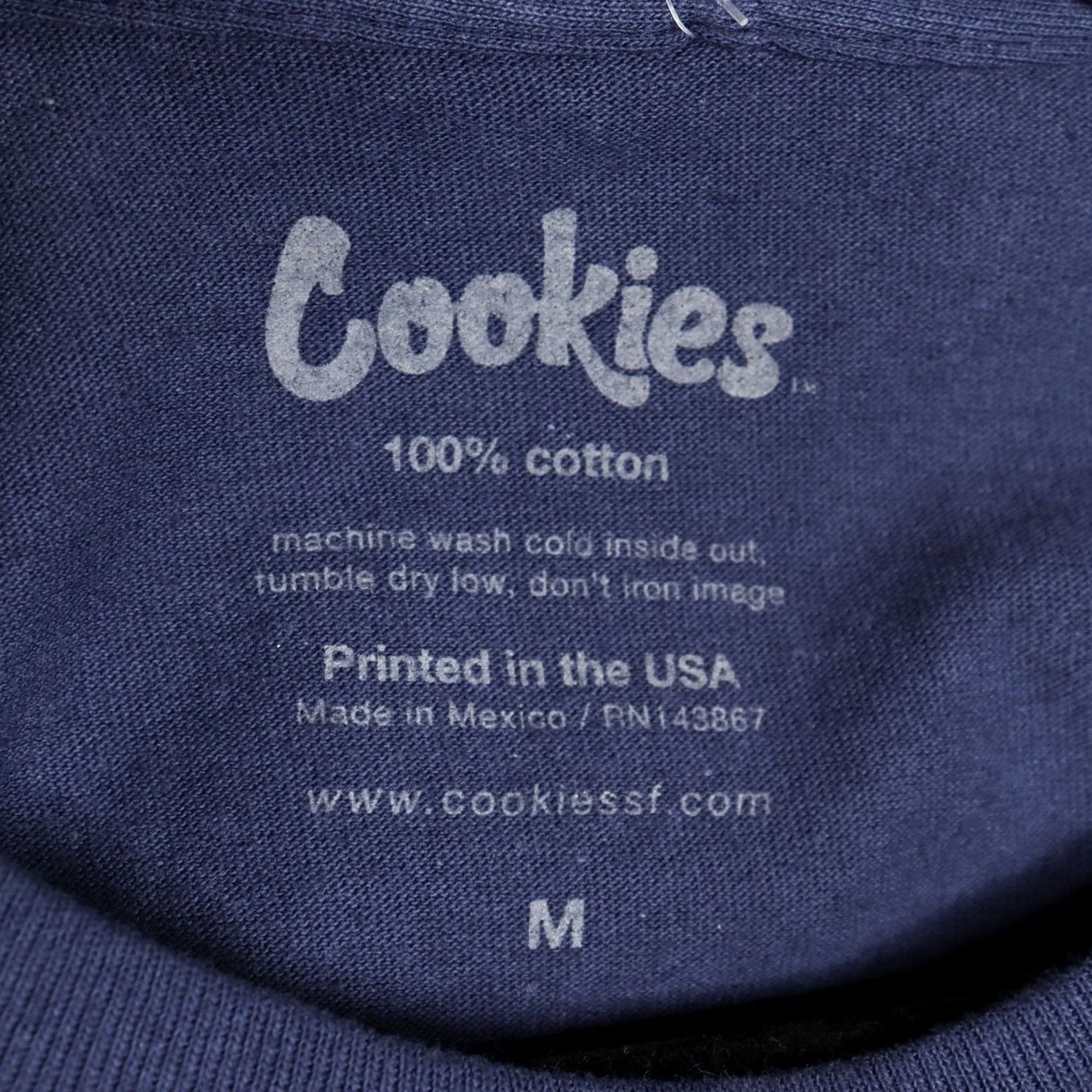 Vintage Cookies Graphic Print T-Shirt Short Sleeve Crew Neck Mens Size M Blue Size US M / EU 48-50 / 2 - 5 Thumbnail