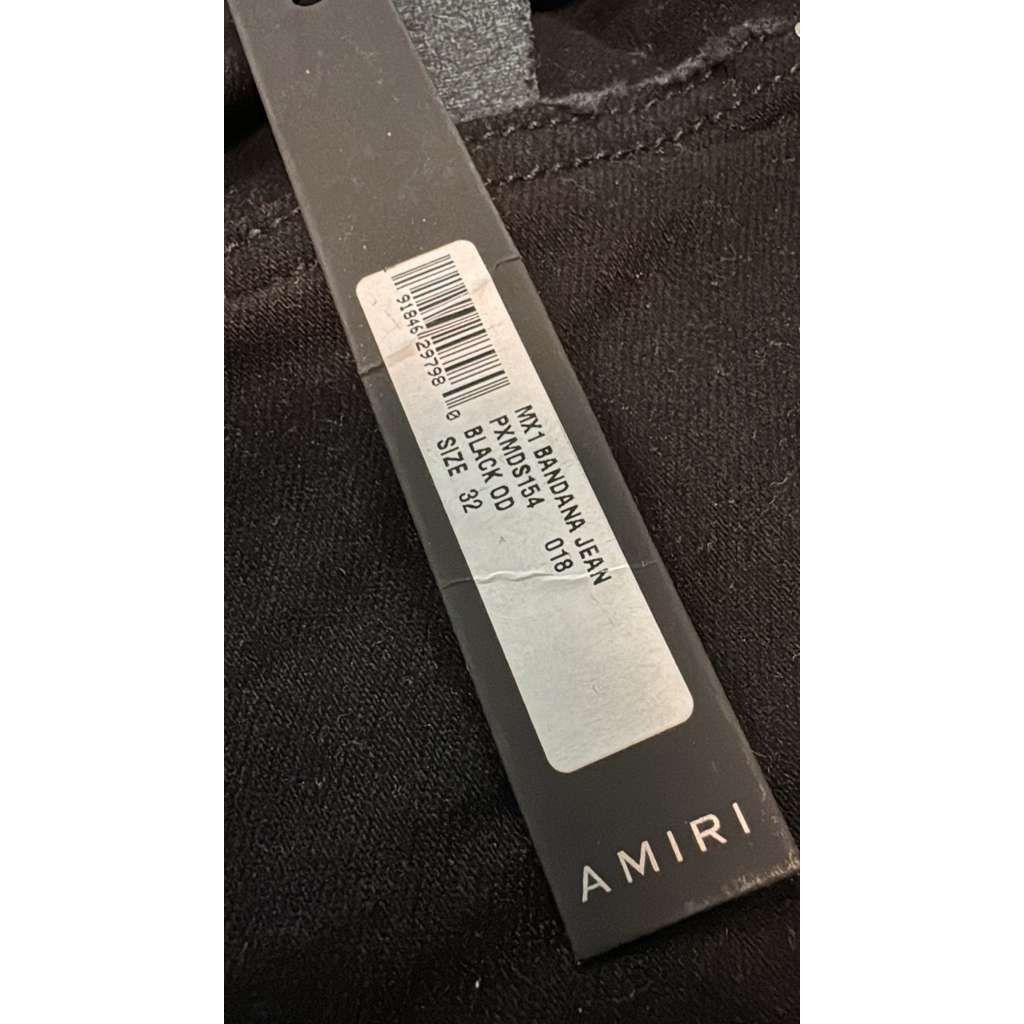 Amiri o1rshd1 Q:2 / MX1 Bandana Jeans in Black Size US 32 / EU 48 - 22 Thumbnail