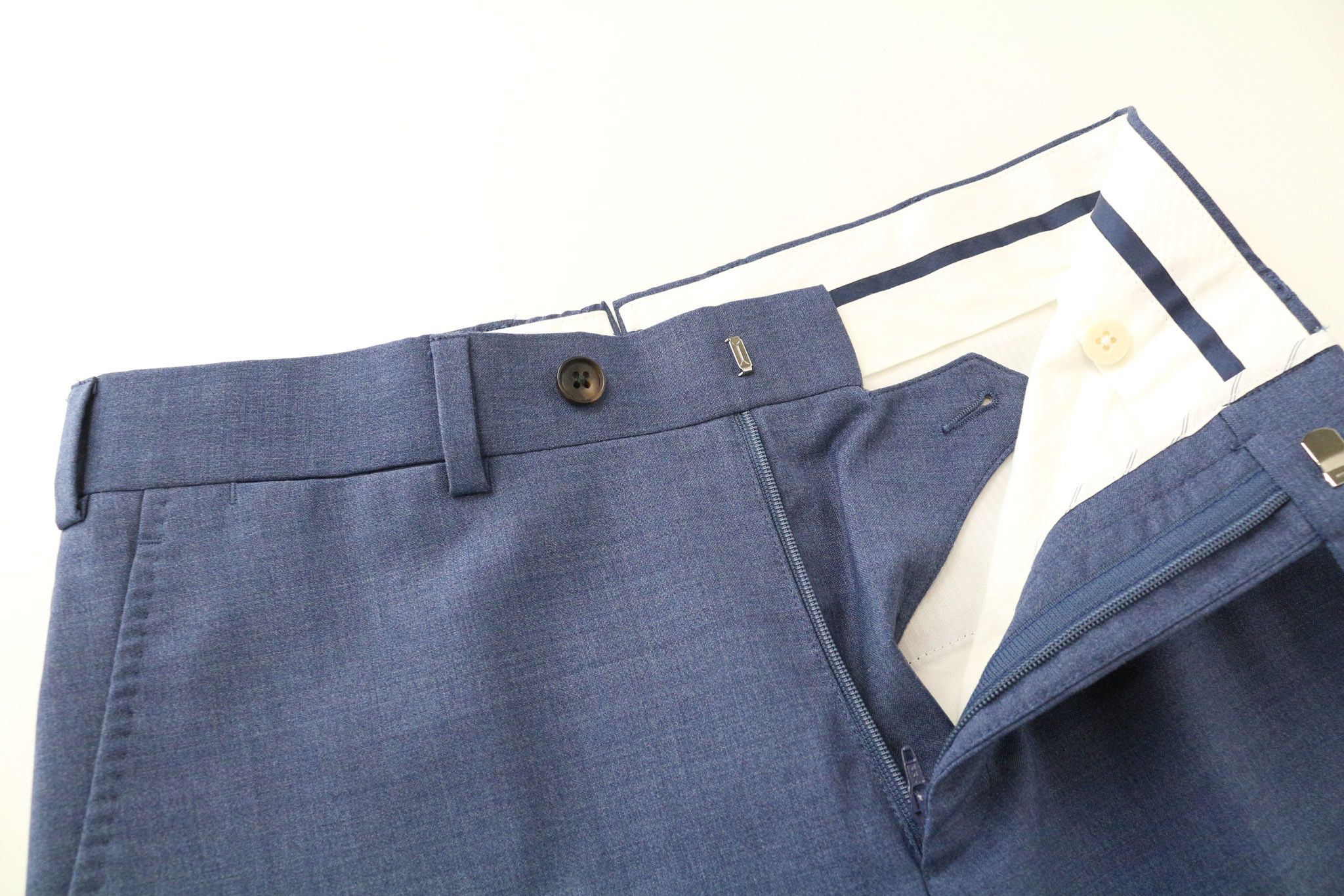 Suitsupply NAPOLI UK34R Blue Wool S110s Lined Suit 74713 Size 34R - 12 Thumbnail