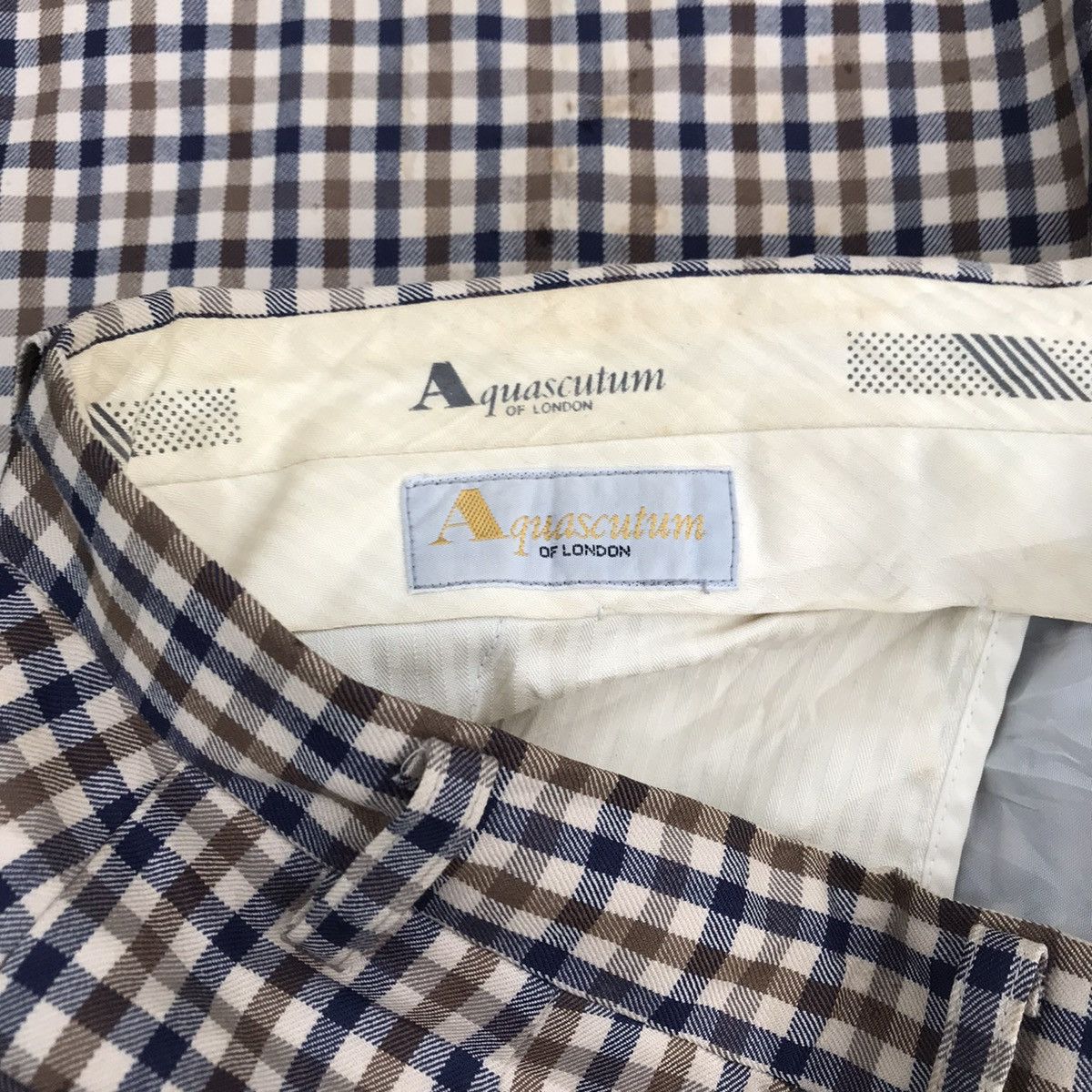 Aquascutum × Other UK × Vintage Aquascutum of london Winster Club Check Trouser Long Pants Size US 34 / EU 50 - 6 Thumbnail
