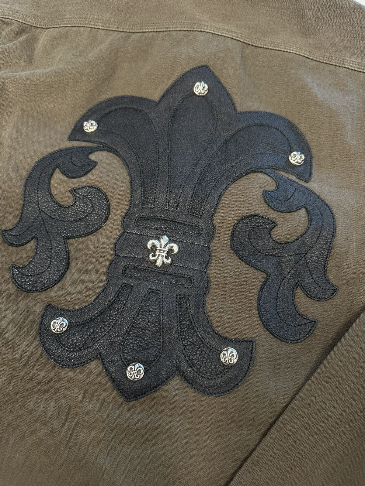 Chrome Hearts 🔥Chrome Hearts Silver Button M65 Jacket with Fleur Patches🔥 Size US XL / EU 56 / 4 - 6 Thumbnail