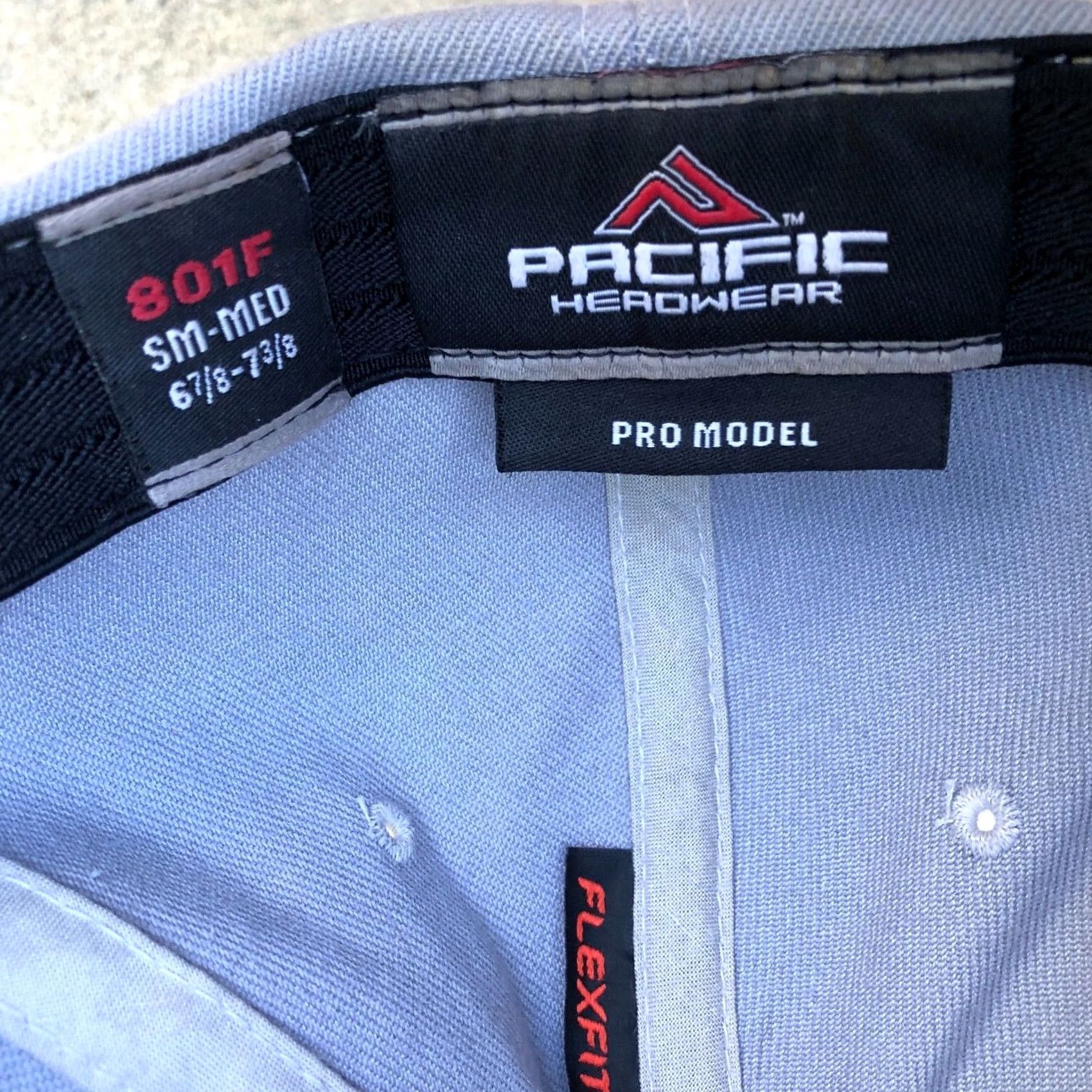 Vintage PACIFIC HEADWEAR South Carolina Fitted Hat S/M Men's Pro Model Cap Grey Blue Size ONE SIZE - 6 Thumbnail