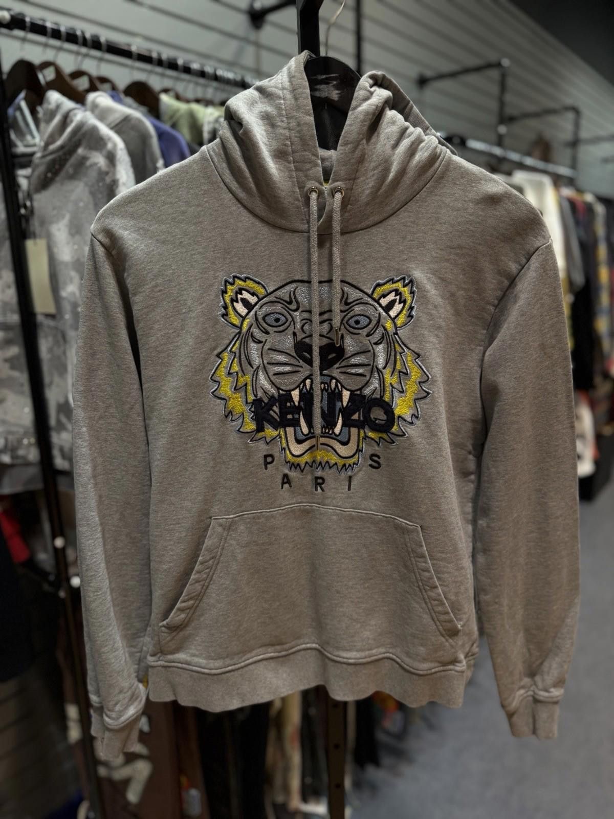 Kenzo Kenzo Sweater “Tiger Face” Large 100% Authentic Grey Yellow Size L / US 10 / IT 46 - 2 Thumbnail