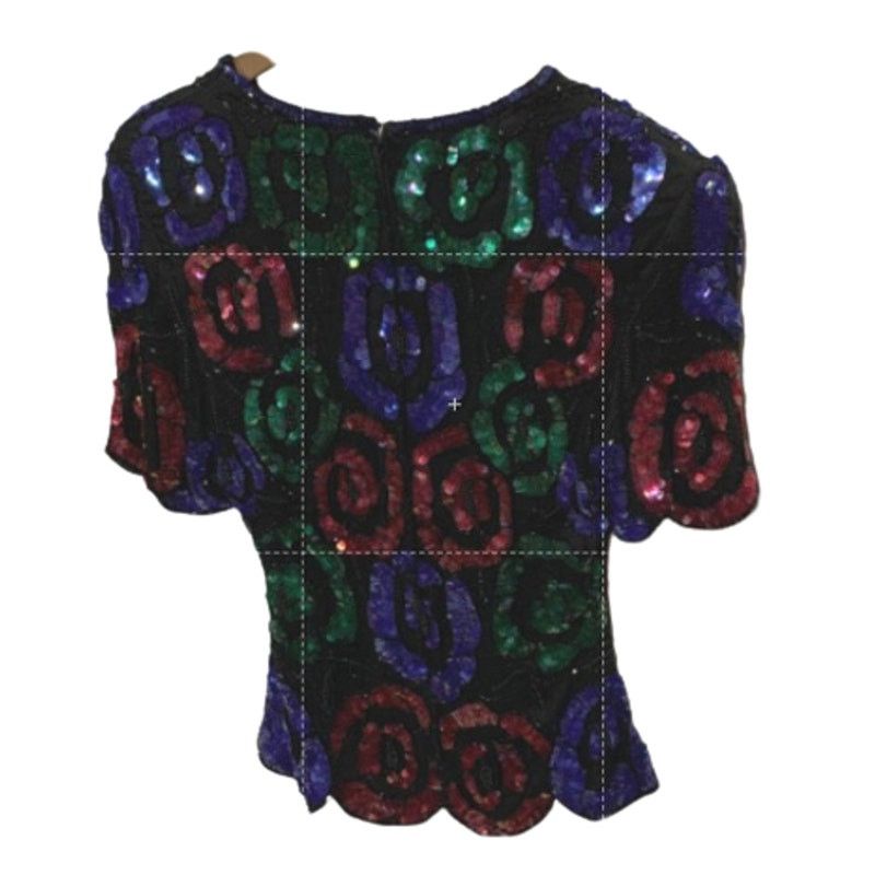 Vintage Stenay Vintage Women's Short Sleeve Beaded Formal Top Size S Size S / US 4 / IT 40 - 4 Thumbnail