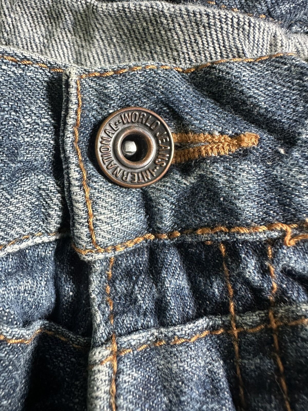Japanese Brand Vintage Nylaus clothing Waist Distressed Denim blue Size US 33 - 10 Thumbnail
