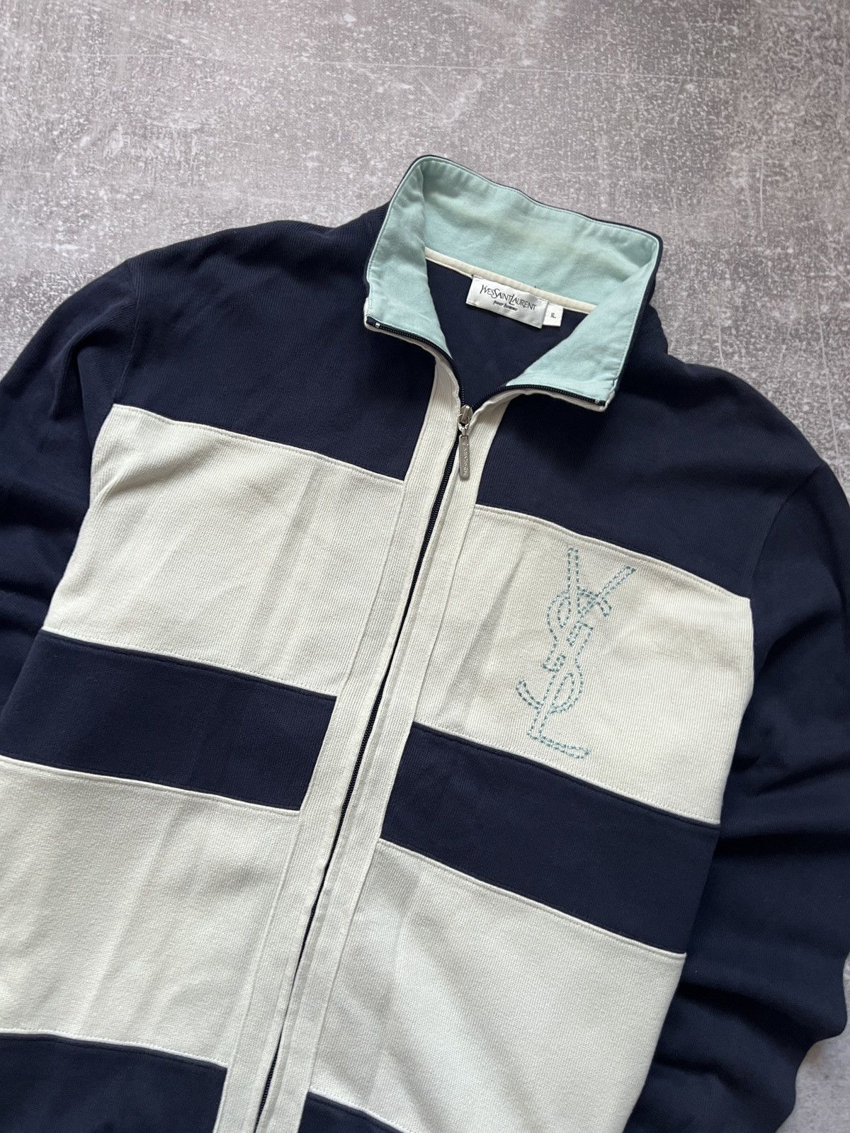 Yves Saint Laurent Vintage YSL Yves Saint Laurent Zip Up Sweater Size US L / EU 52-54 / 3 - 2 Thumbnail