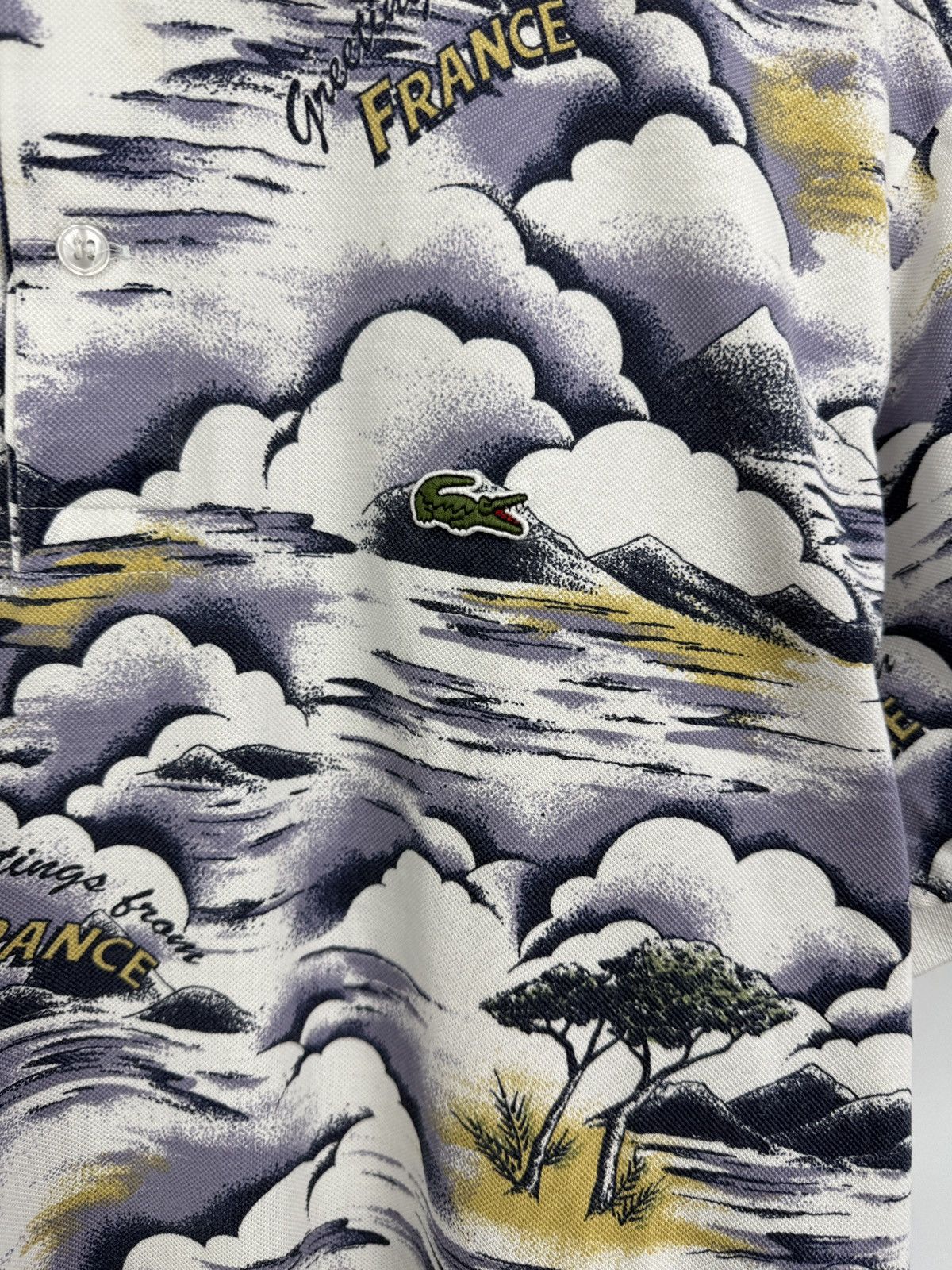 Lacoste 🇫🇷 Lacoste Greeting From France Polo T-Shirt Classic Fit Rare Size US L / EU 52-54 / 3 - 5 Thumbnail