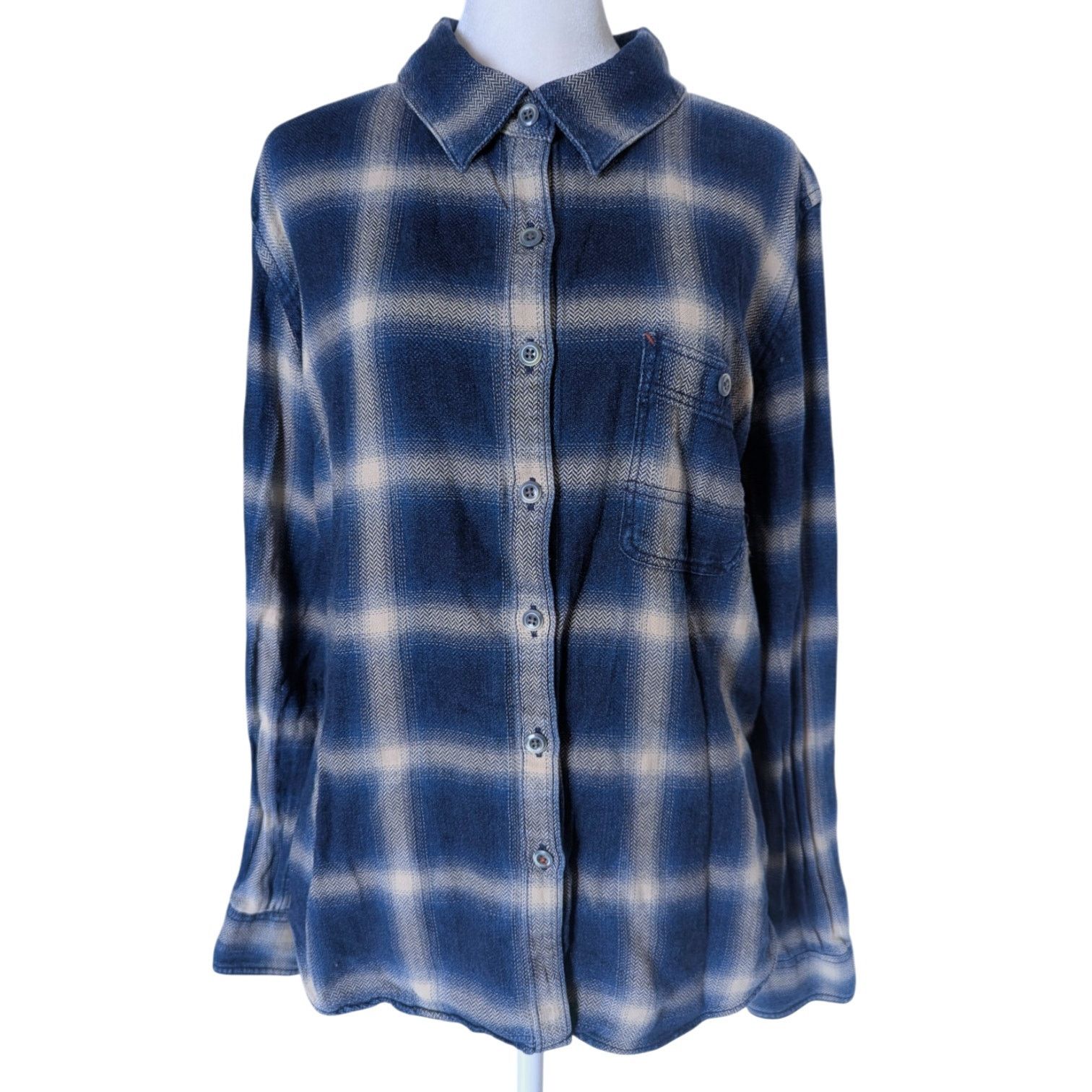 Other Dovetail Workwear Given Workwear Blue Plaid Button Down Size L / US 10 / IT 46 - 2 Thumbnail