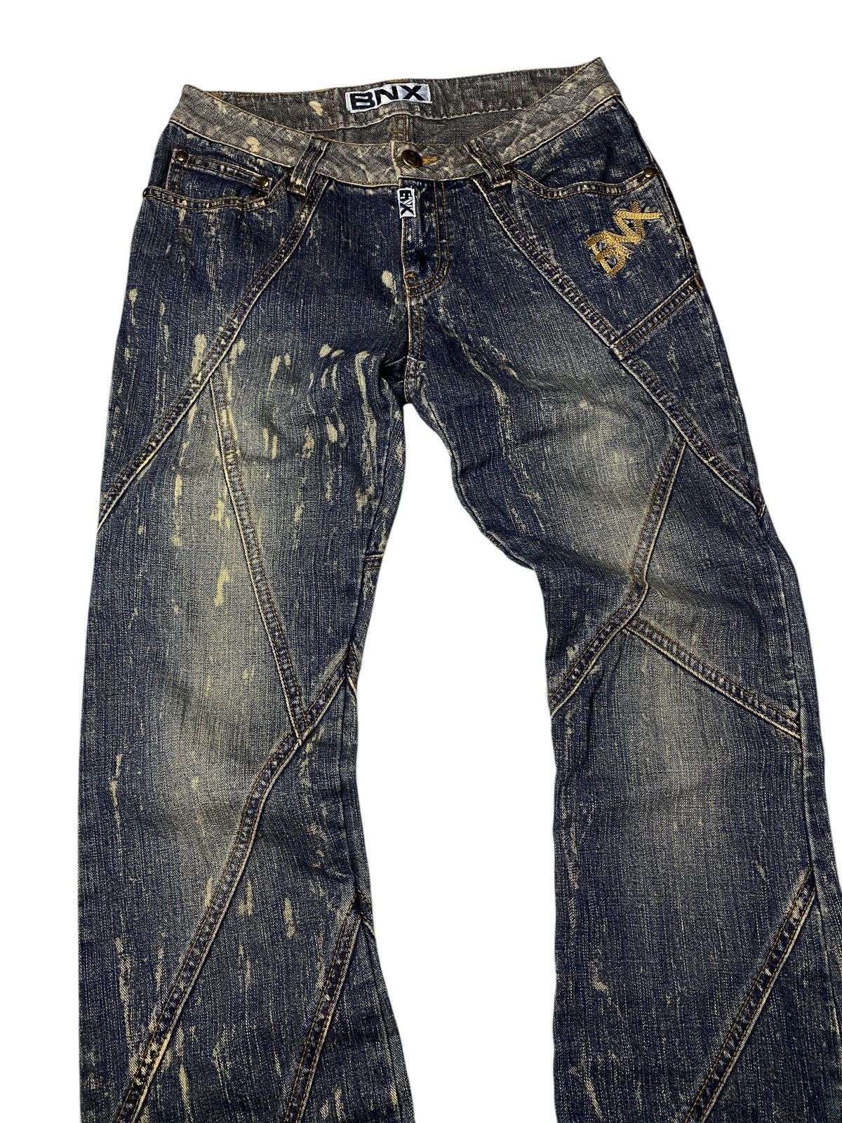 Hysteric Glamour 2000's BNX Spiral Distressed Flared Jeans Size US 26 / EU 42 - 3 Thumbnail