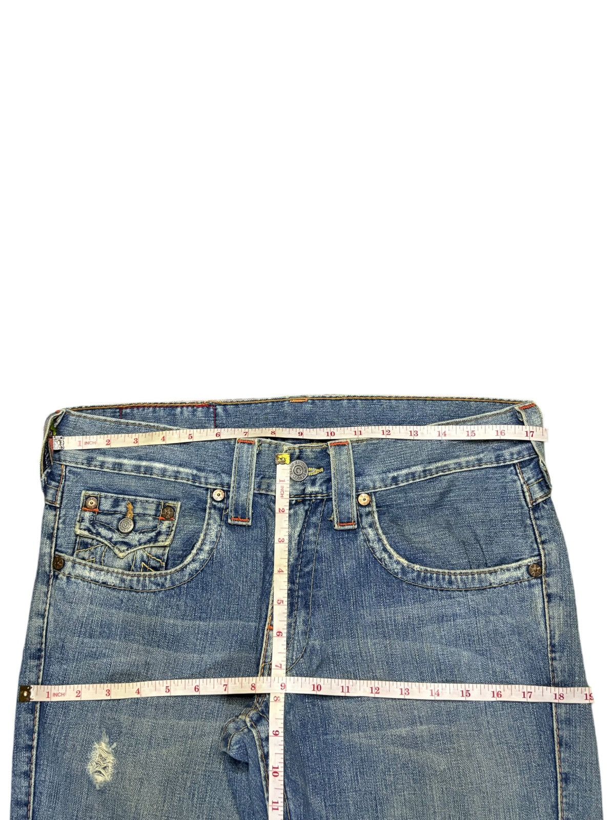 True Religion Vintage USA True Religion Joey Mud Wash Distress Flare Jeans Size US 35 - 13 Thumbnail