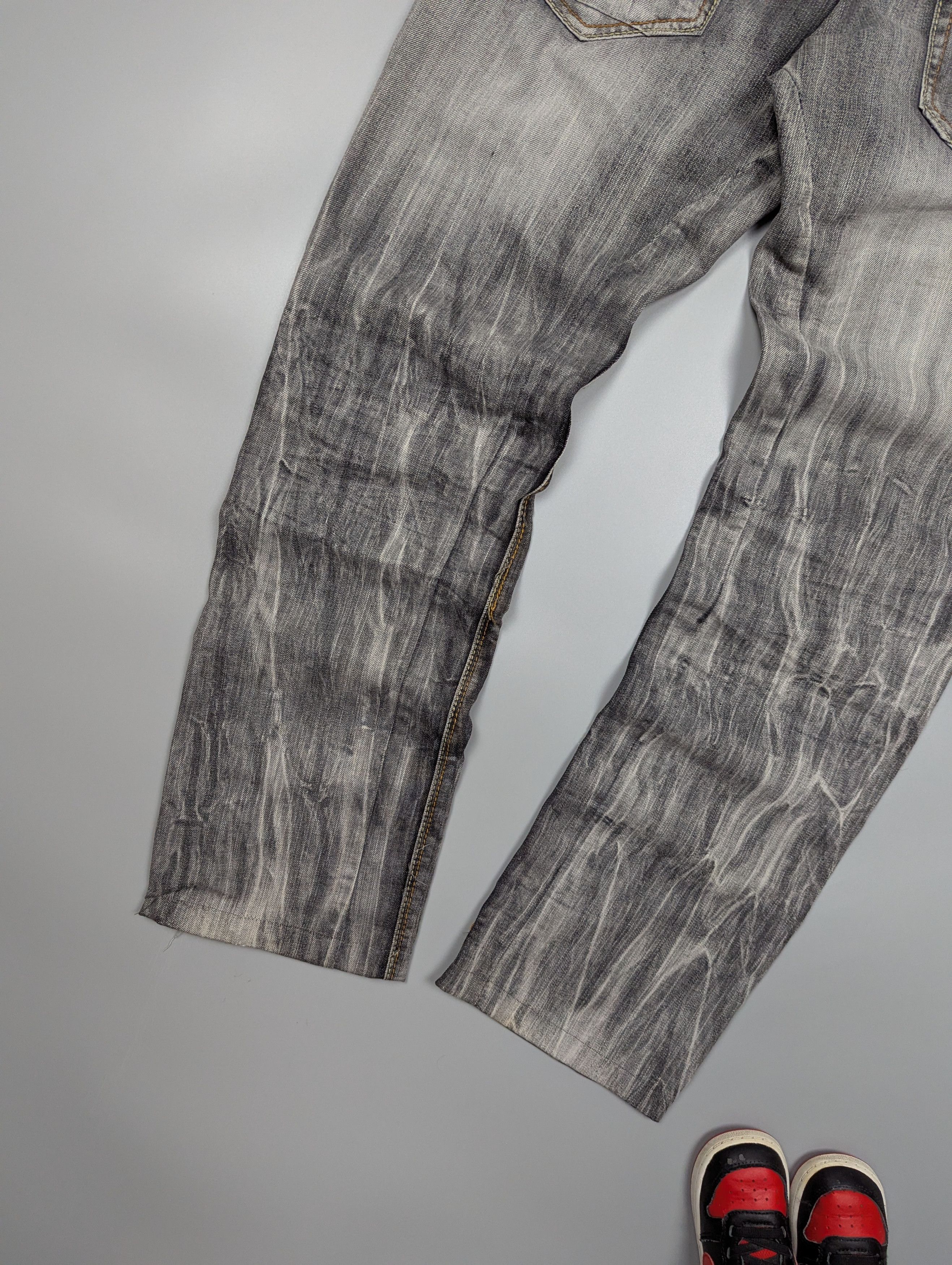 Hysteric Glamour × Vintage JeansNet Y2K Avant Garde Washed Denim Gray Distressed Jeans Size US 32 / EU 48 - 11 Thumbnail