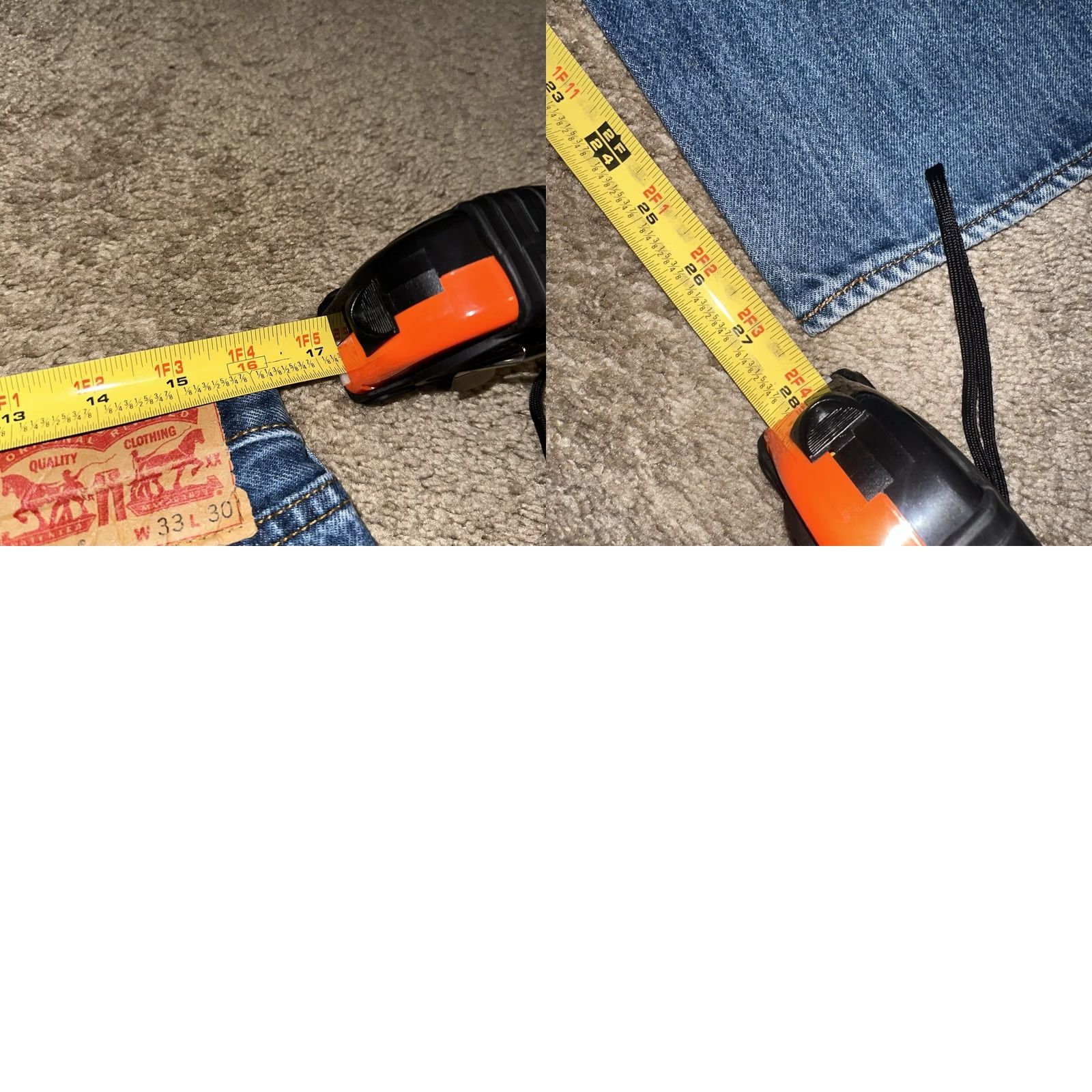 Levi's Levi's 501 Jeans Mens 33x30 Button Fly Straight Leg Denim Blue Medium Wash Pants 80s 90s Size US 33 - 8 Thumbnail