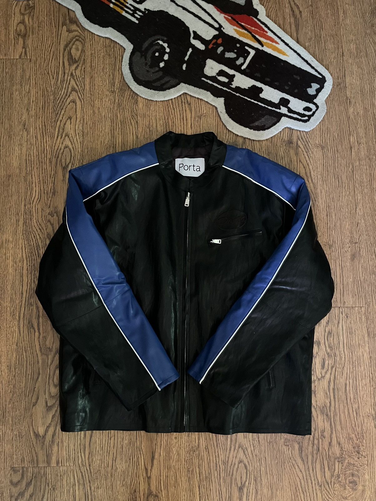 MUSINSA Porta Padded Racer Jacket Black/Blue Size ONE SIZE - 1 Thumbnail