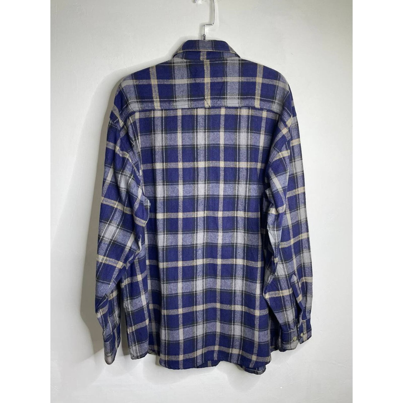 Flannel Vintage Canyon Guide Flannel Shirt Blue Gray Plaid Cotton XL Size US XL / EU 56 / 4 - 7 Thumbnail