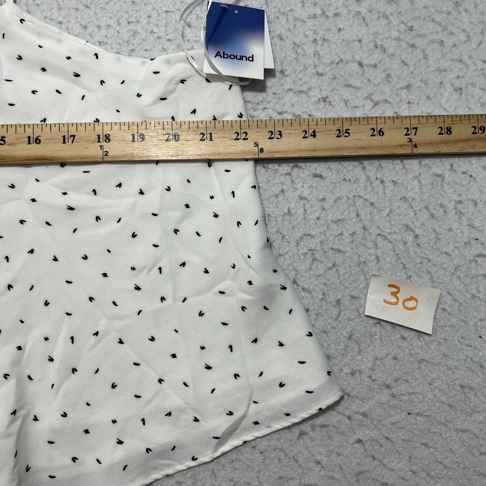Nordstrom Abound Ivory Abstract V-Neck Swing Camisole Tank Top Size XL / US 12-14 / IT 48-50 - 6 Thumbnail