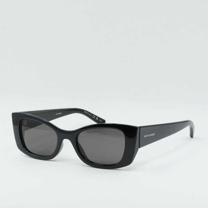 Saint Laurent SL593 001 Sunglasses Black Cat Eye Frame display picture 1