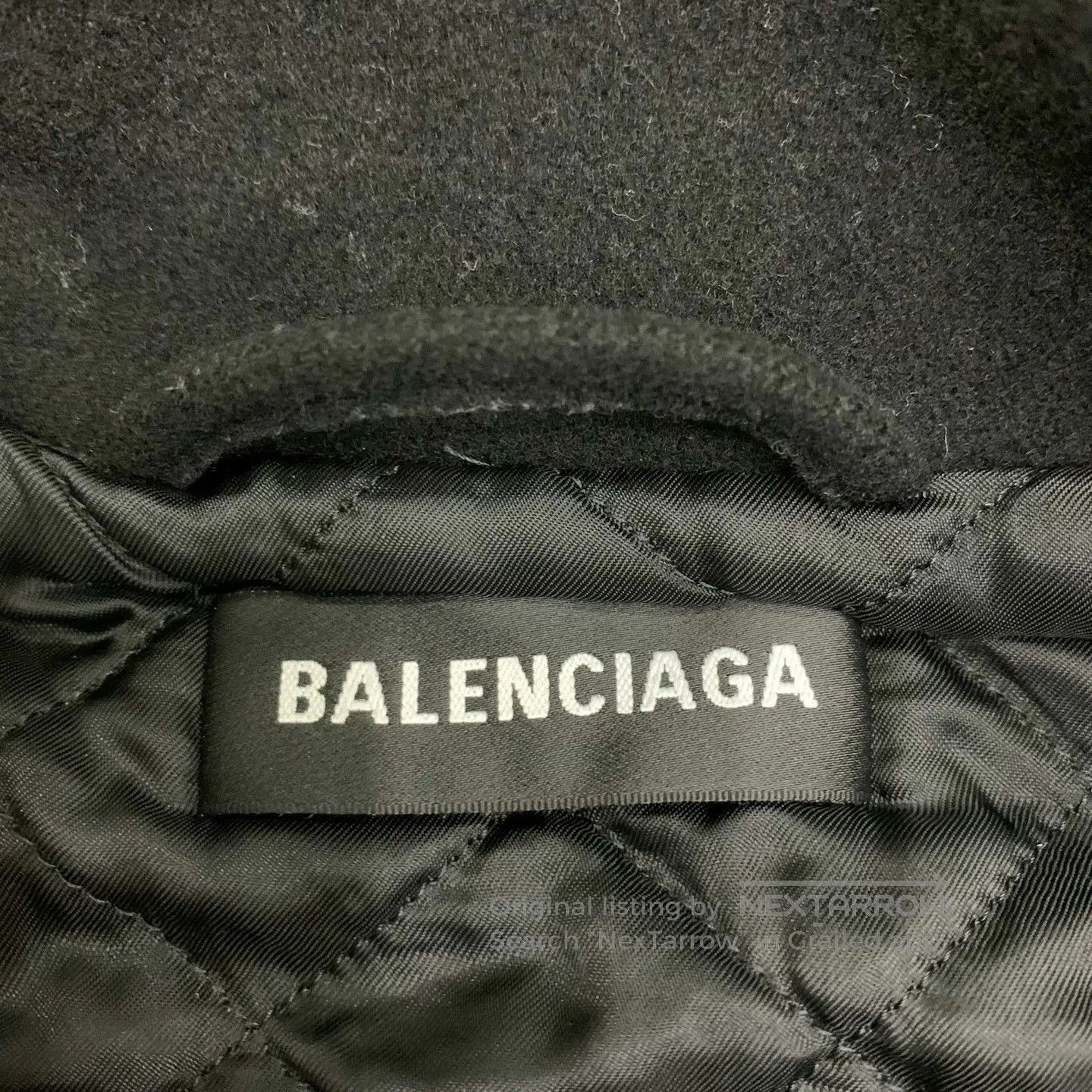 Balenciaga balenciaga black logo wool-cotton jacket. Size US L / EU 52-54 / 3 - 8 Thumbnail