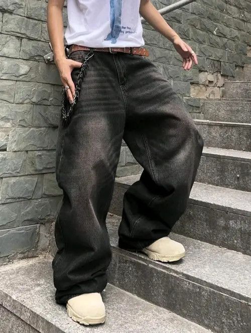 VIBE Distressed Solid Color Jeans sh Size US 39 - 5 Thumbnail