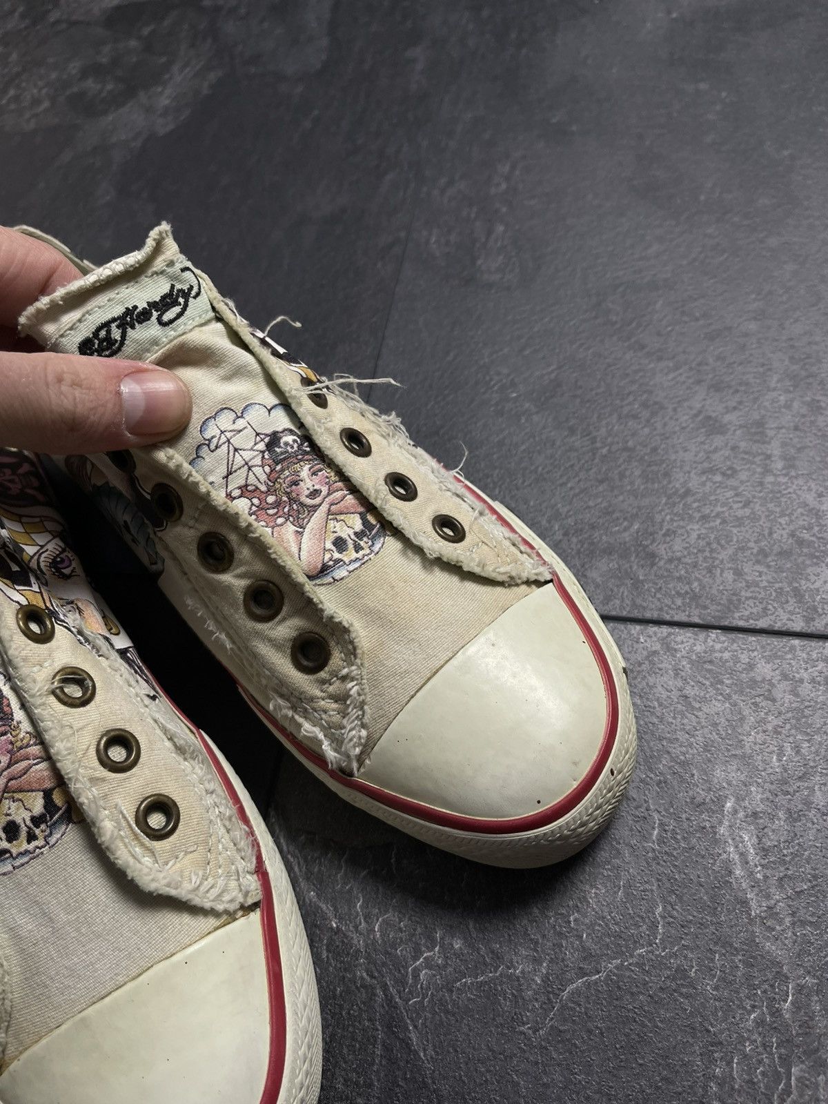 Christian Audigier × Ed Hardy × Vintage Vintage Ed Hardy Tattoo Print Sneakers Size US 7 / IT 37 - 7 Thumbnail