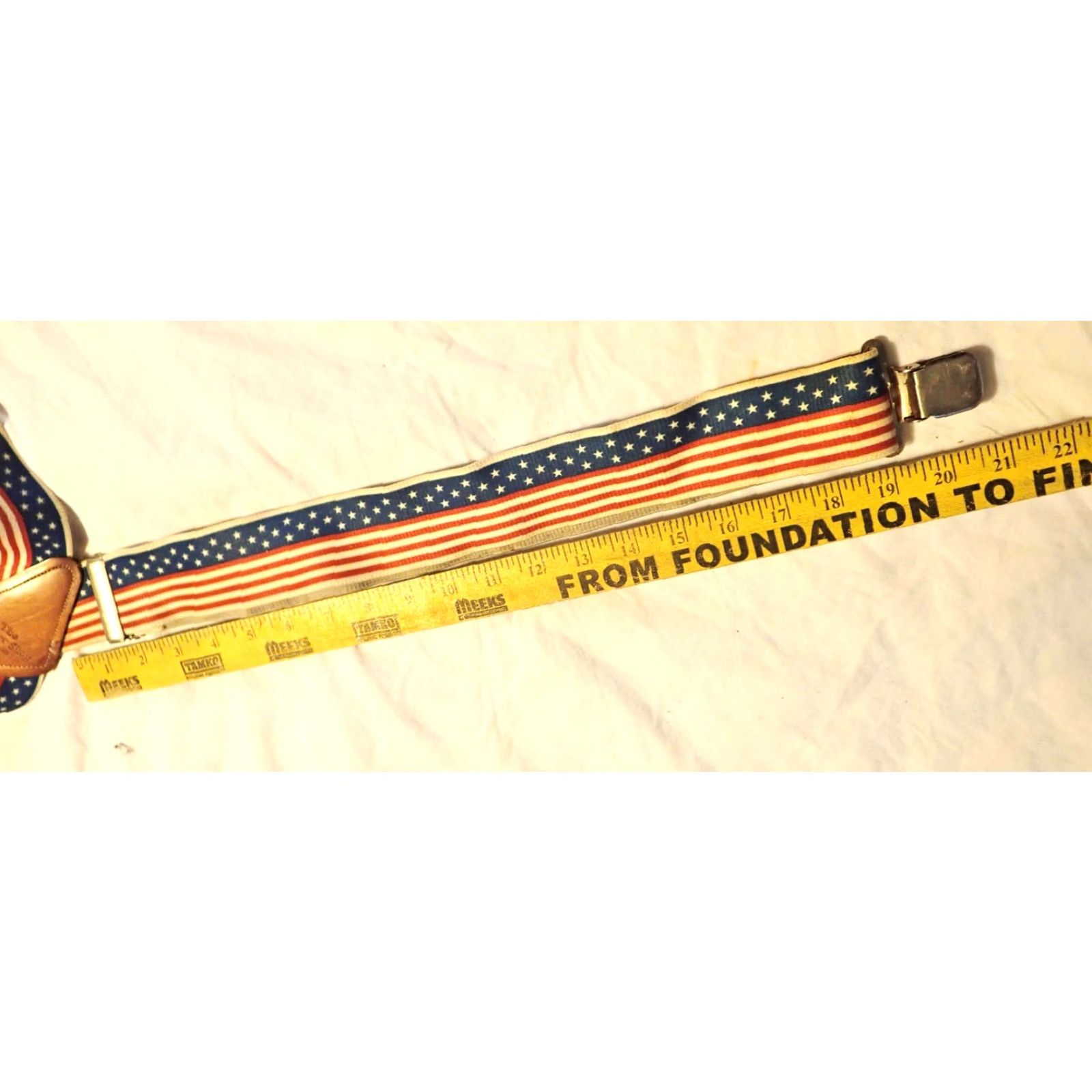 Vintage VINTAGE American Patriotic July 4th US Flag Stars and Stripes Novelty Suspenders Size ONE SIZE - 6 Thumbnail