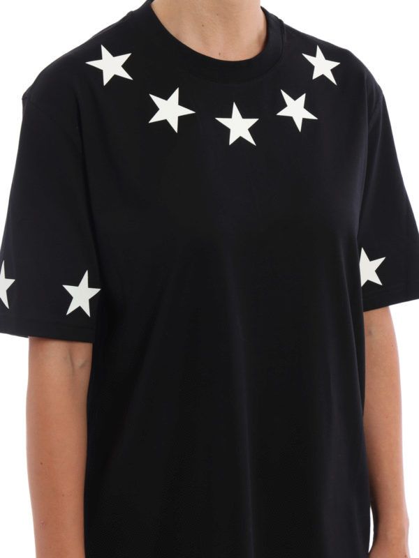 Givenchy Black and White Printed Stars T-Shirt Size S / US 4 / IT 40 - 3 Thumbnail