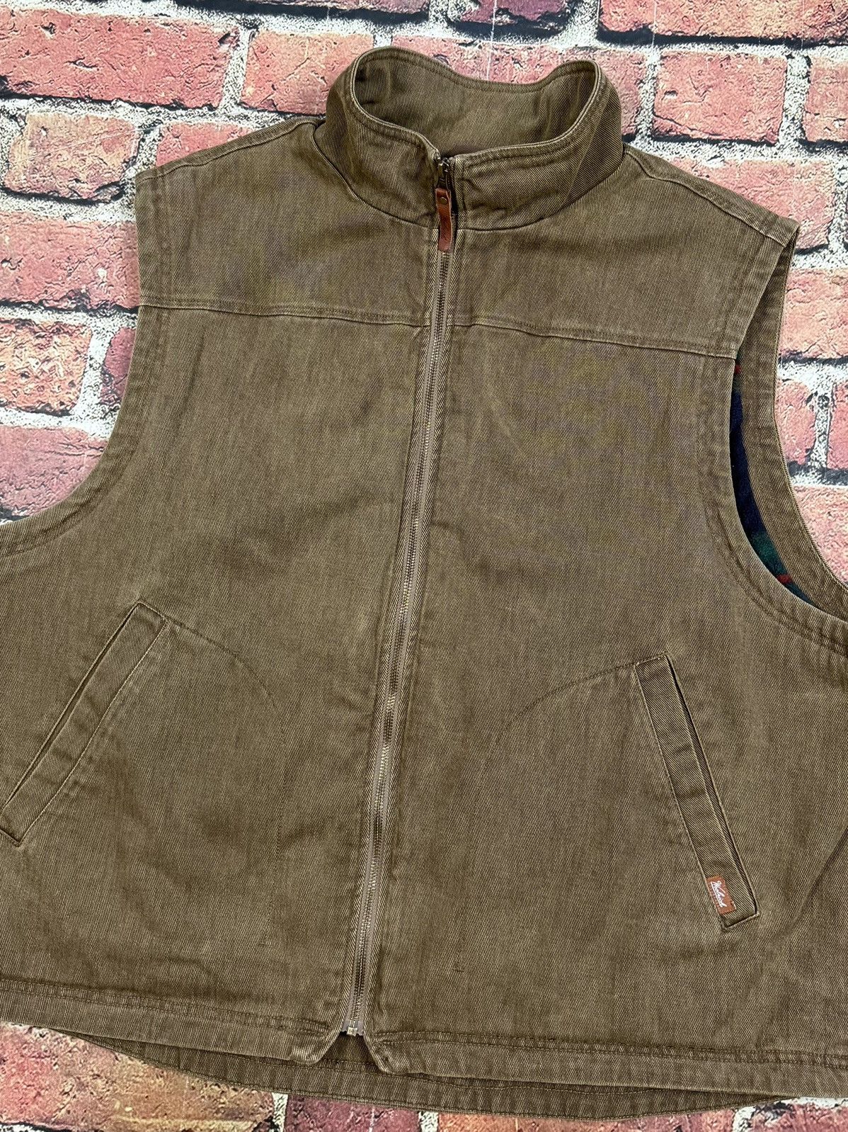 Woolrich Woolen Mills Vintage Woolrich Canvas Vest Aztec Fleece Blanket Lined Size US XXL / EU 58 / 5 - 4 Thumbnail