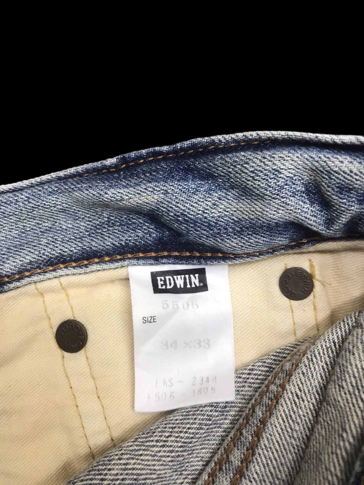 Edwin 💥WIDE BAGGY💥90s Style EDWIN 505ZX Selvedge Denim F425 Size US 34 / EU 50 - 19 Thumbnail