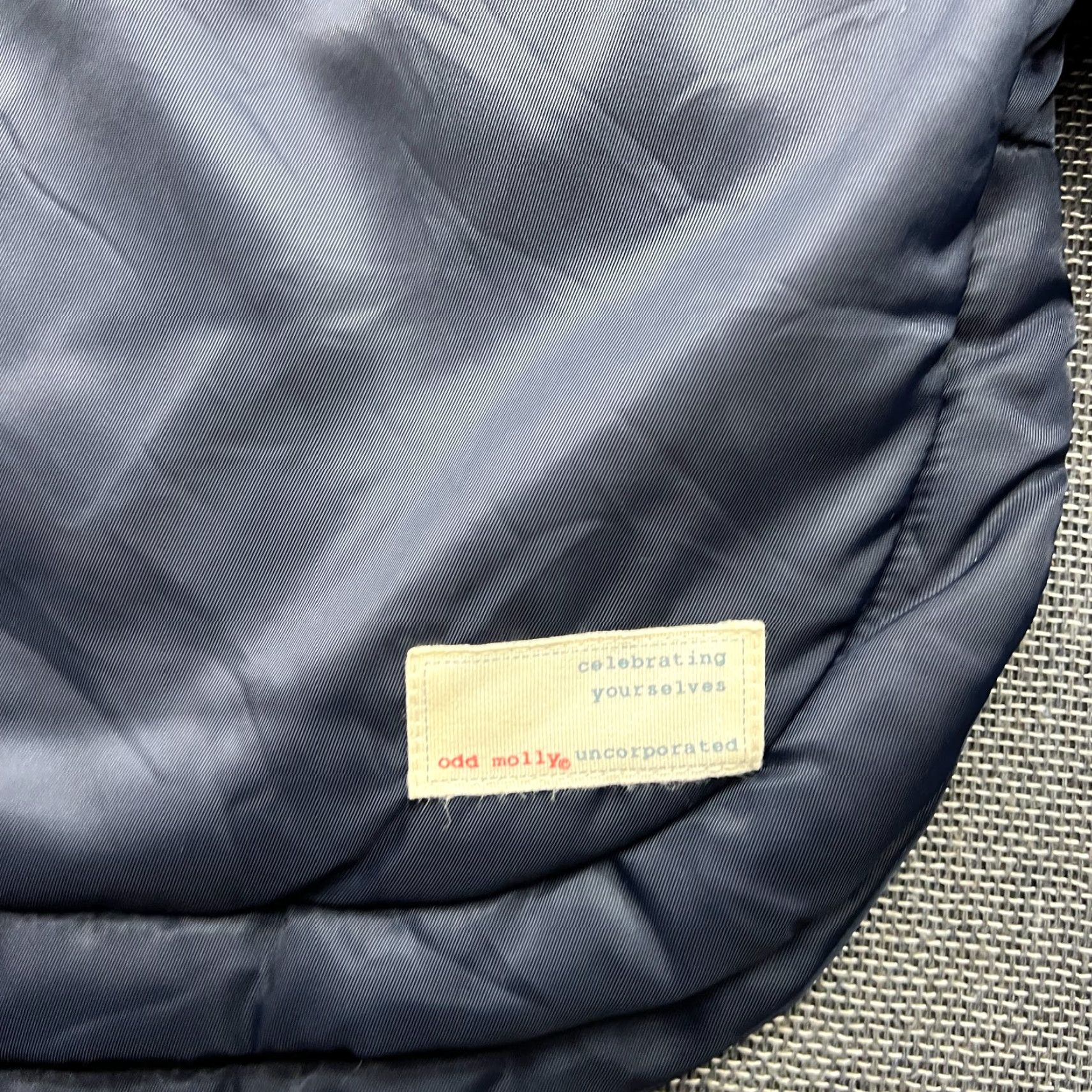 Vintage VINTAGE Odd Molly Womens Bomber Jacket Size 2 Patchwork Embroidered Blue Full Zip Navy Size XS / US 0-2 / IT 36-38 - 7 Thumbnail