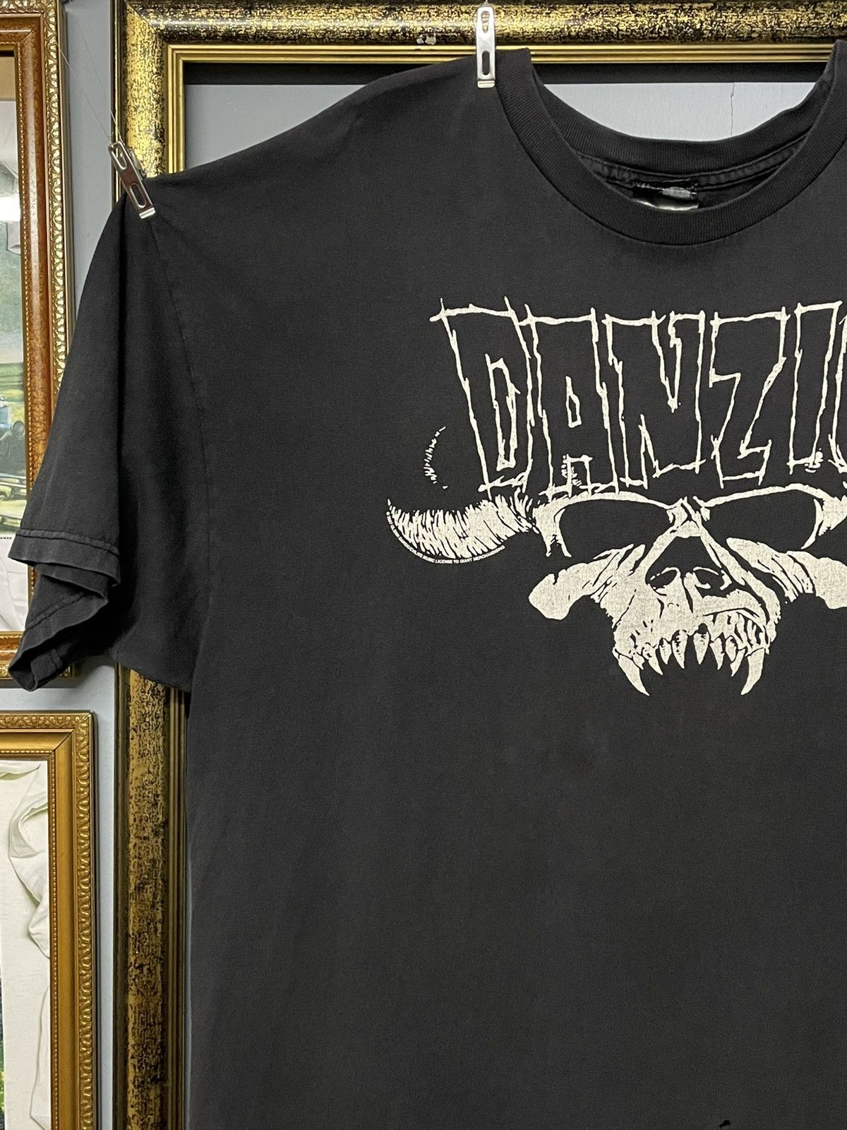 Vintage Vintage Danzig American Heavy Metal Iconic Skull Sunfaded Size US XL / EU 56 / 4 - 4 Thumbnail