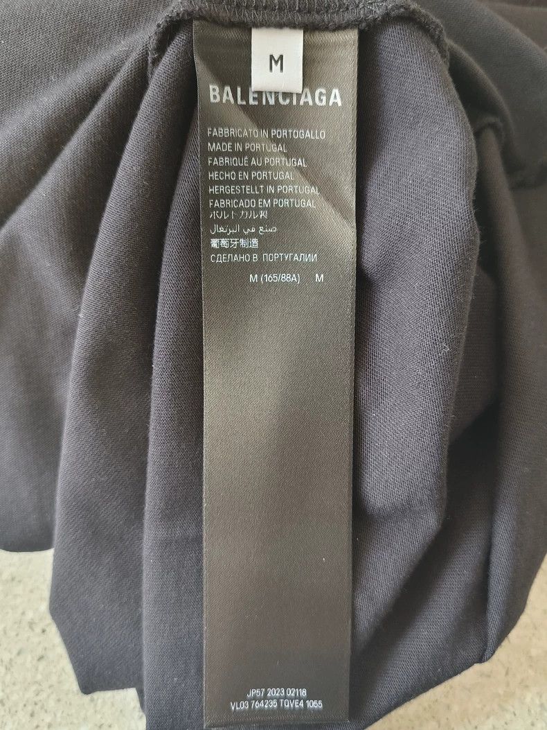 Balenciaga Balenciaga Laser CD disc ripped black short sleeve 2504-Nex Size US M / EU 48-50 / 2 - 4 Thumbnail