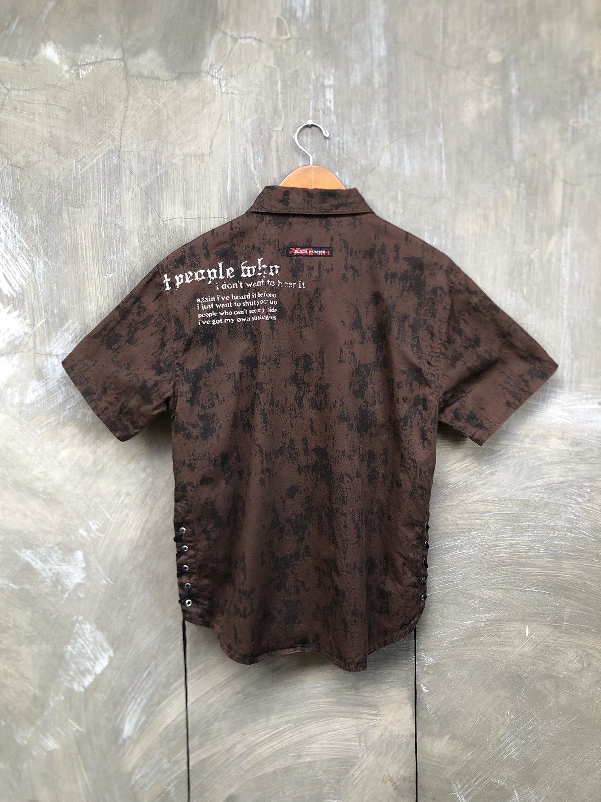 If Six Was Nine × Japanese Brand × Le Grande Bleu (L.G.B.) Y2K Slash Number Poem Button Up Shirt Size US L / EU 52-54 / 3 - 10 Thumbnail