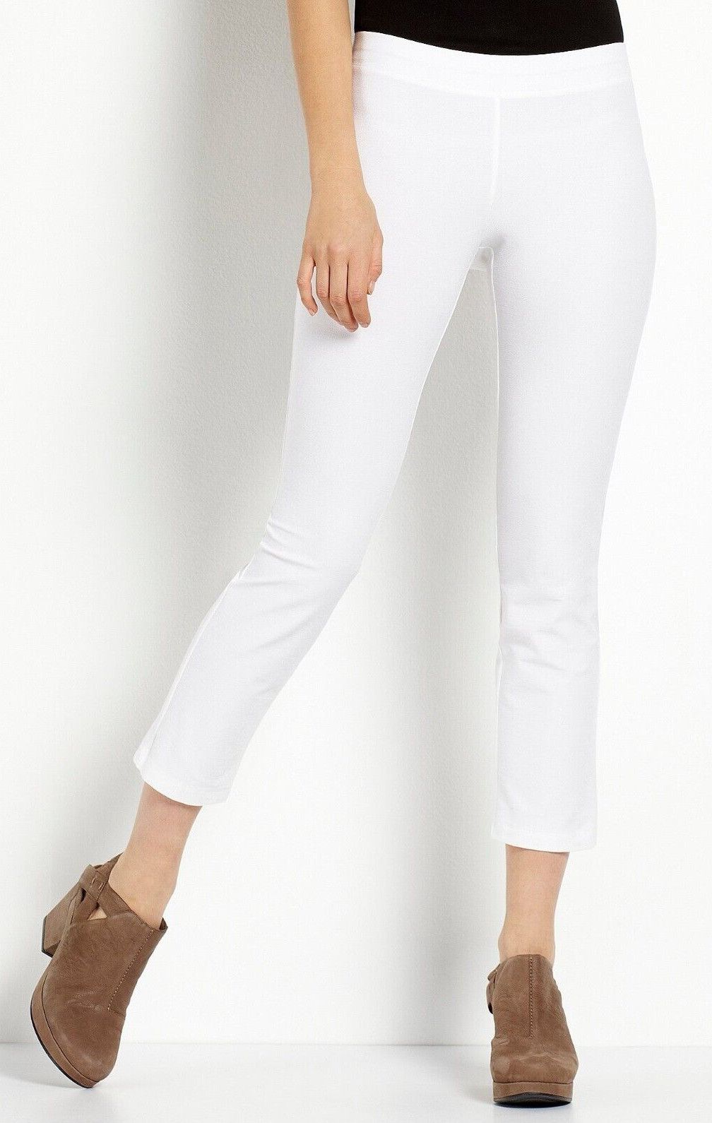 Eileen Fisher Eileen Fisher Crepe Slim Stretch Pull On Crop Ankle Pants Size 25" / US 0 / IT 36 - 2 Thumbnail