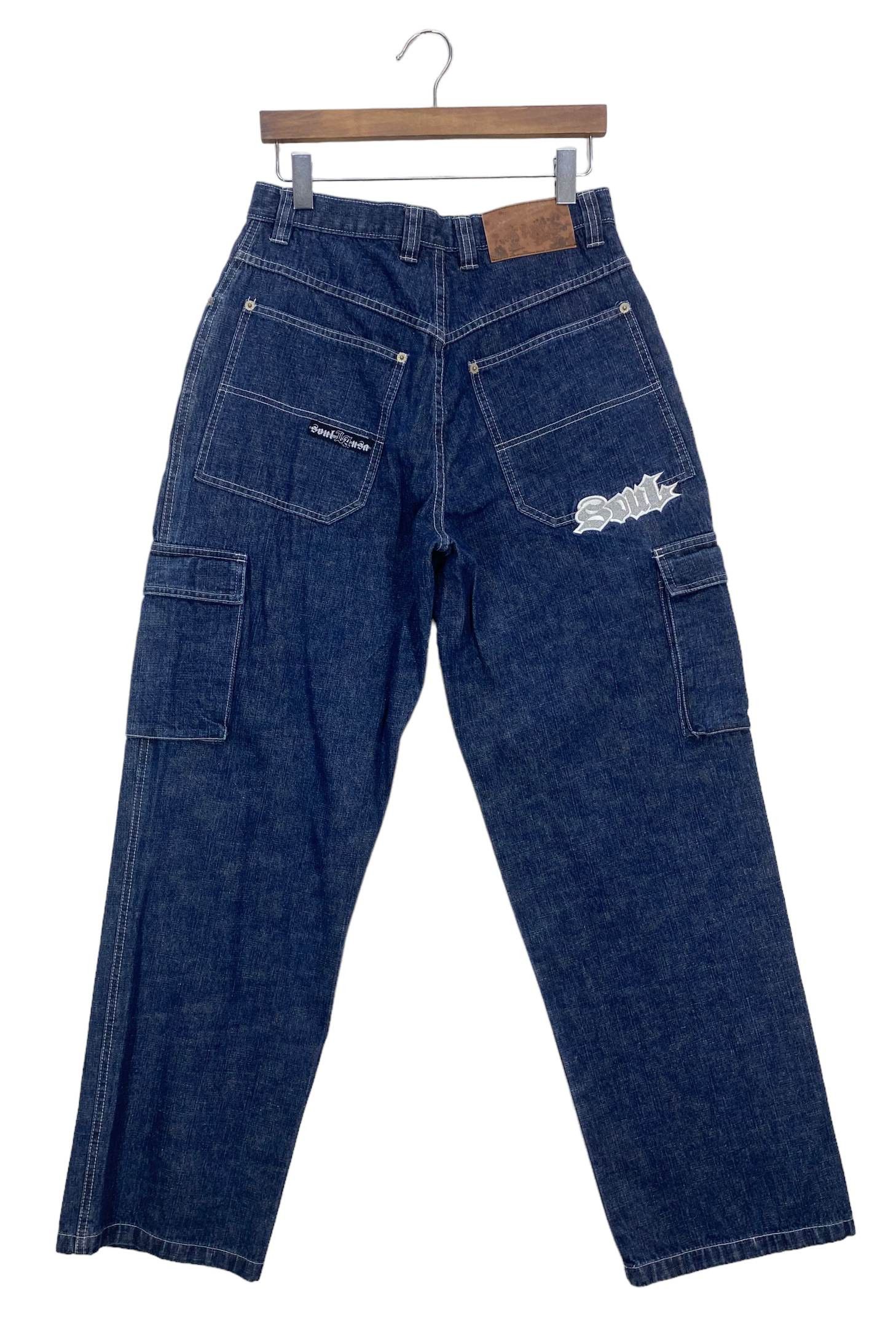 Japanese Brand La Soul Baggy Jeans Carpenter Hip Hop Jeans Size US 34 / EU 50 - 2 Thumbnail