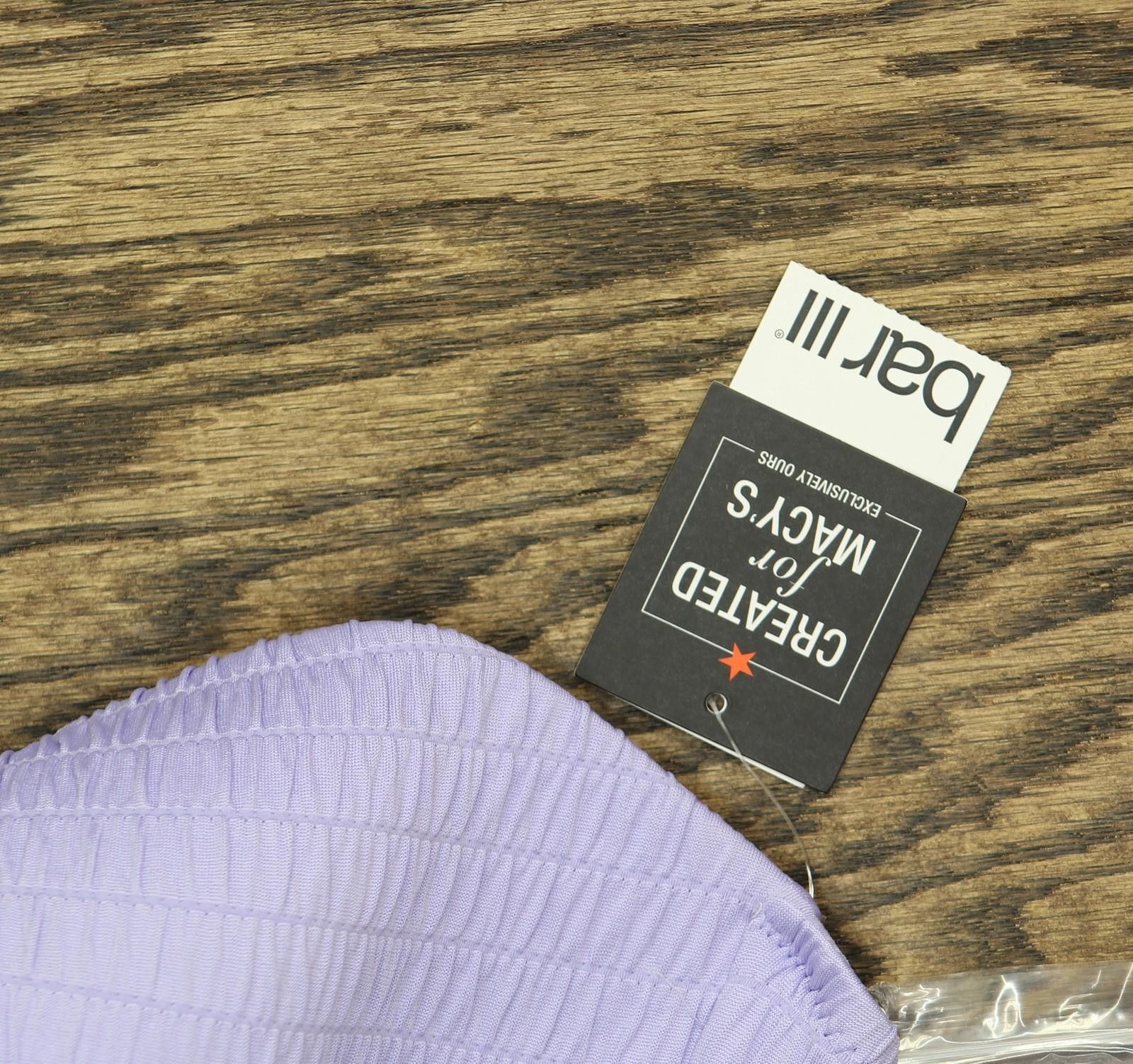 Bar III Nwt Bar Iii Bandeau Bikini Swim Top Lavender Haze Purple L Size ONE SIZE - 3 Thumbnail