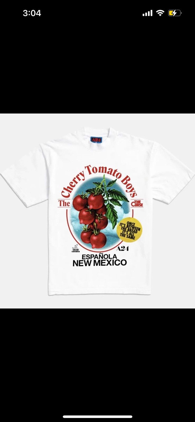 A24 × Online Ceramics Online Ceramics A24 The Curse Cherry Tomato Boys Tee t shirt Size US L / EU 52-54 / 3 - 2 Thumbnail