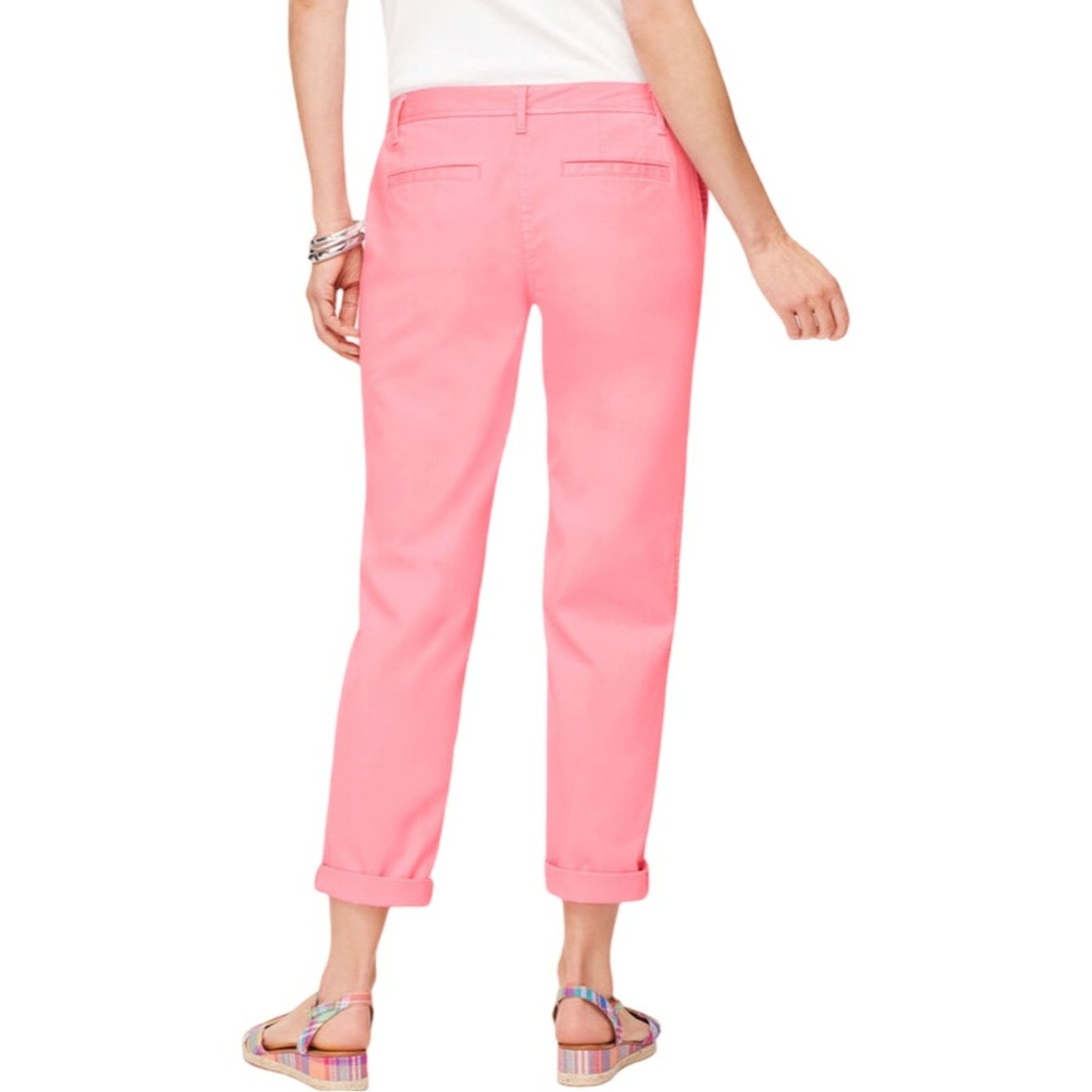 Other Talbots Pink Flat Front Perfect Crop Pant Size 26" / US 2 / IT 38 - 2 Thumbnail