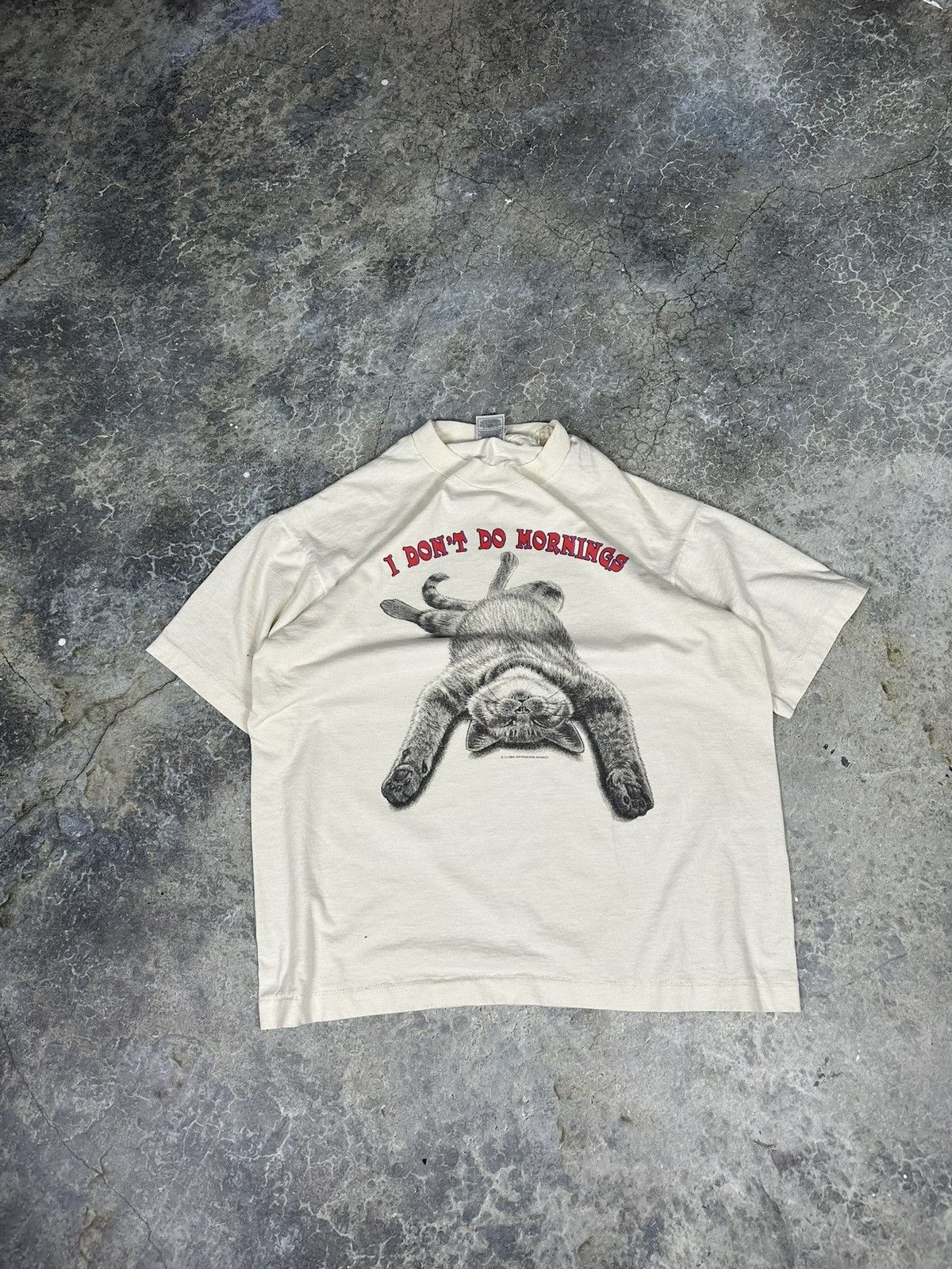 Vintage Vintage Lazy Cat Tee Size US L / EU 52-54 / 3 - 4 Thumbnail