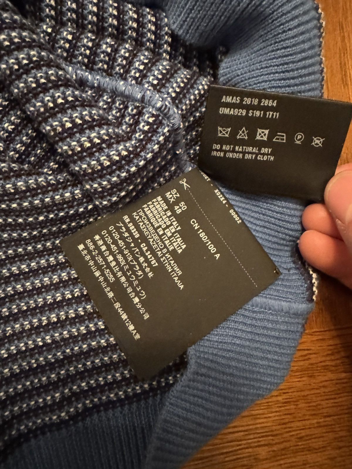 Prada Prada Blue/White/Black Knit Polo Size US M / EU 48-50 / 2 - 9 Thumbnail