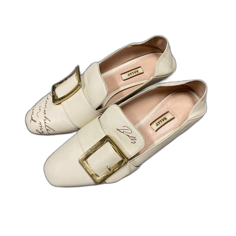 Bally Bally's latest white signable heel-down slippers, style 5900 Size US 5 / EU 37 - 1 Thumbnail