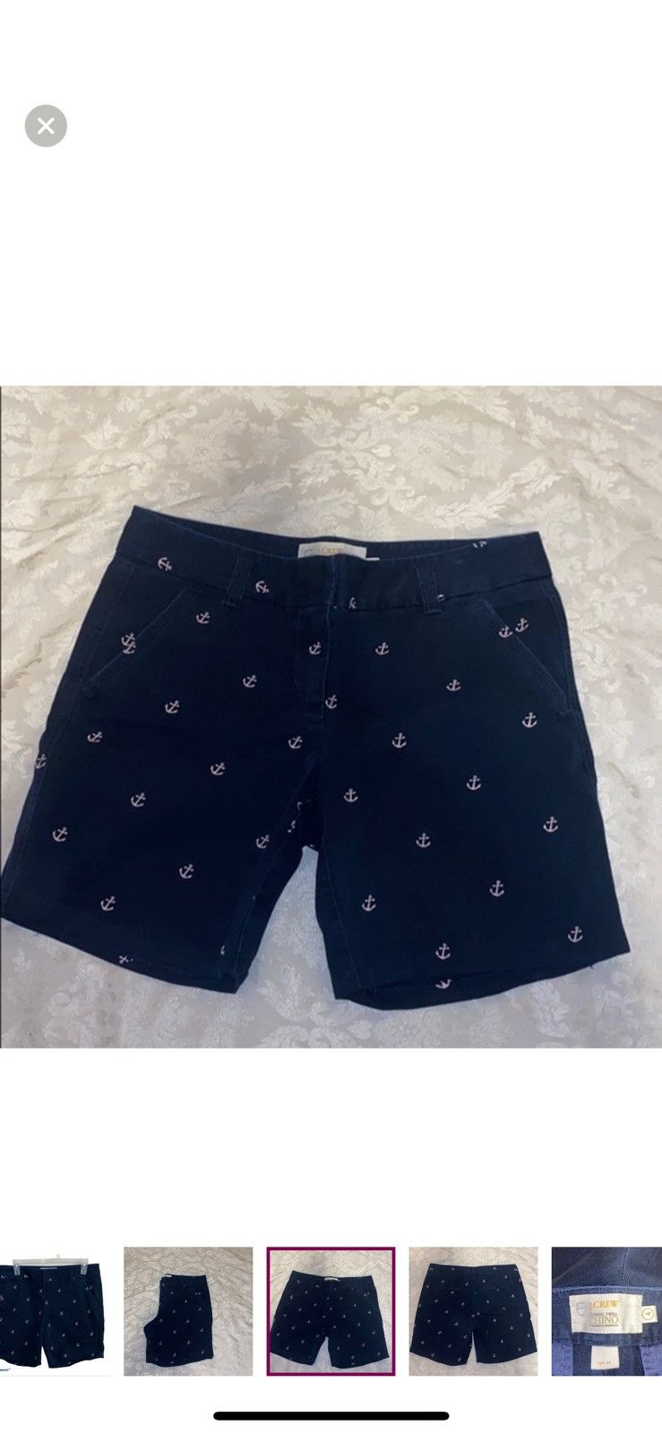 J.Crew J. Crew nautical blue chino shorts size 4 Size 27" / US 4 / IT 40 - 3 Thumbnail