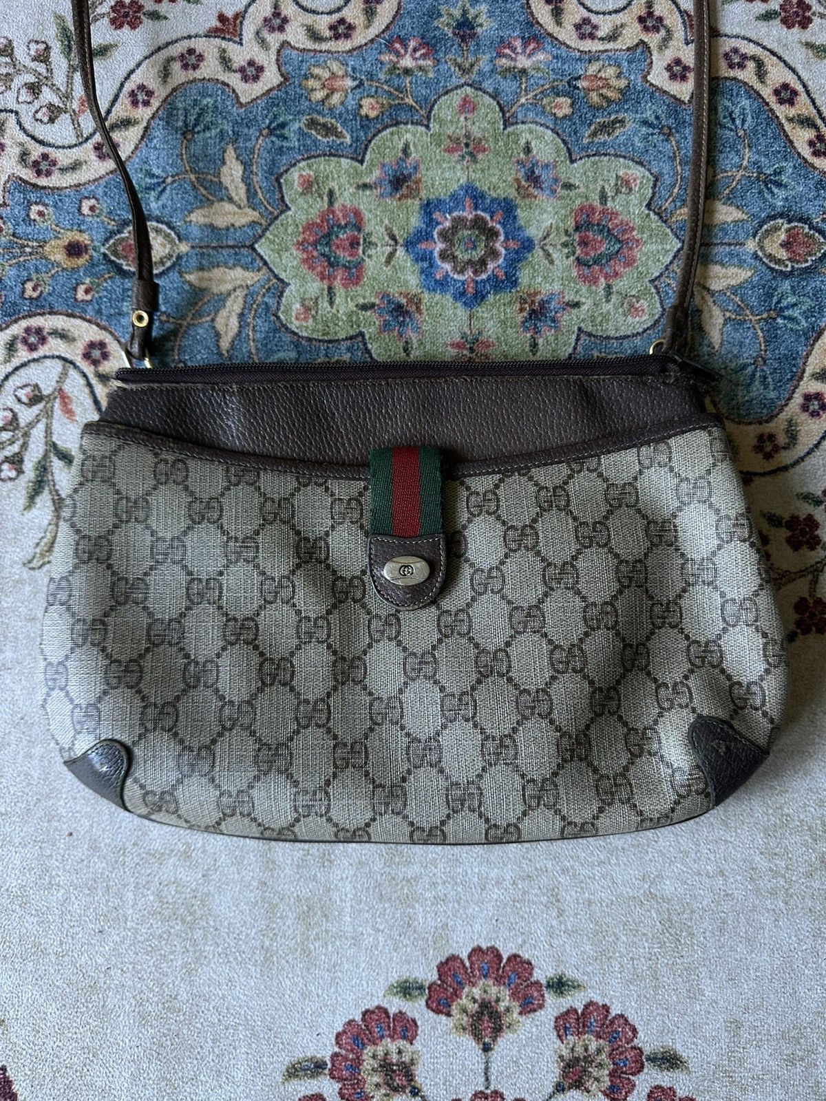 Gucci Vintage GUCCI GG Supreme Web Sherry Line Shoulder Bag Size ONE SIZE - 2 Thumbnail