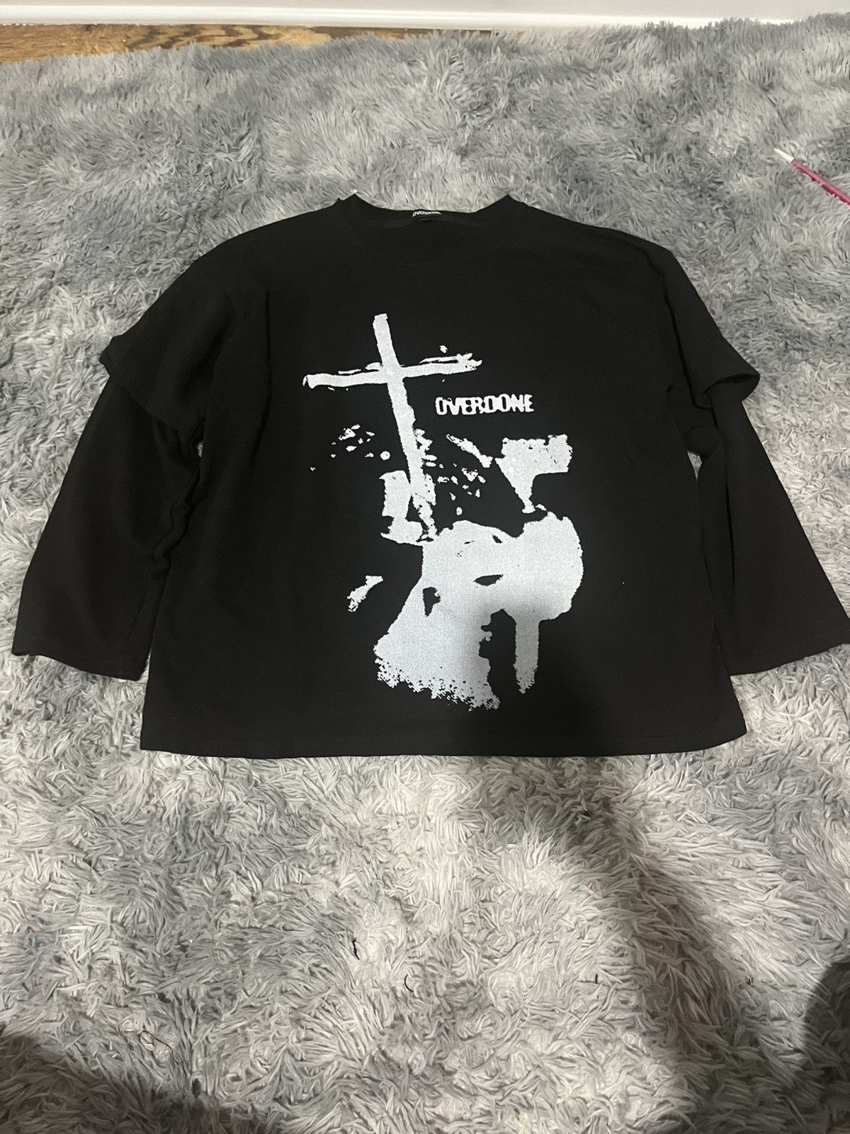 Designer × Vintage black double sleeve tee Size US S / EU 44-46 / 1 - 1 Thumbnail